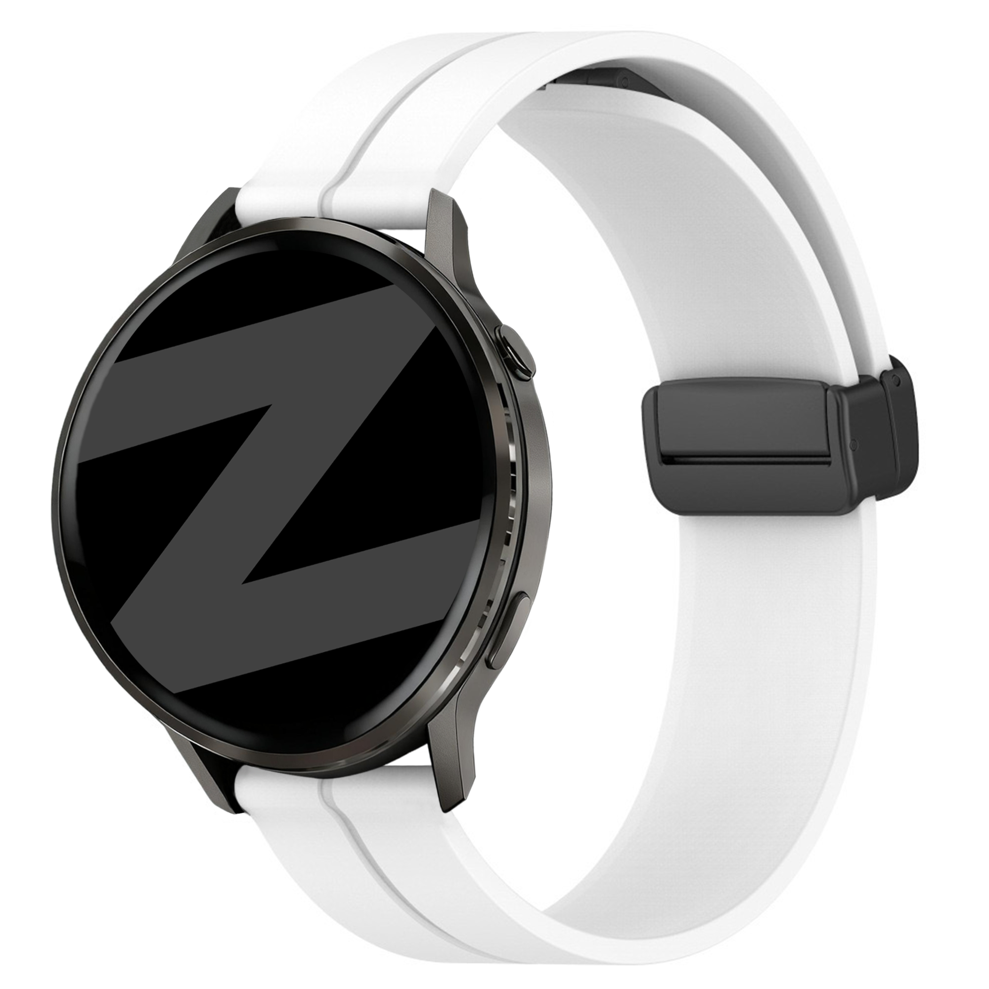 Bandz Garmin Approach S44 Silicone Strap with D-Buckle (White)
