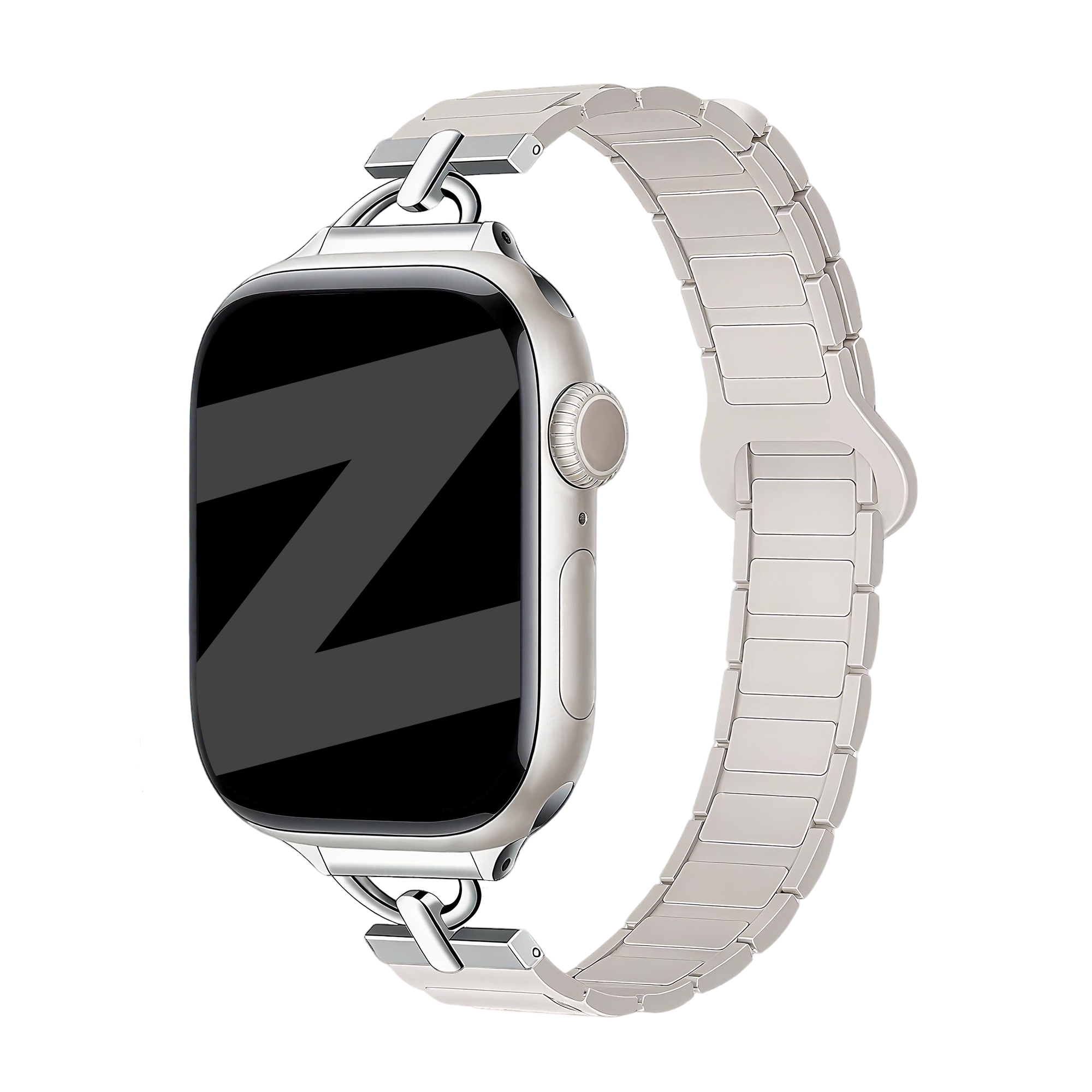 Bandz Apple Watch Magnetic Silicone Strap 'Slim' (Starlight)