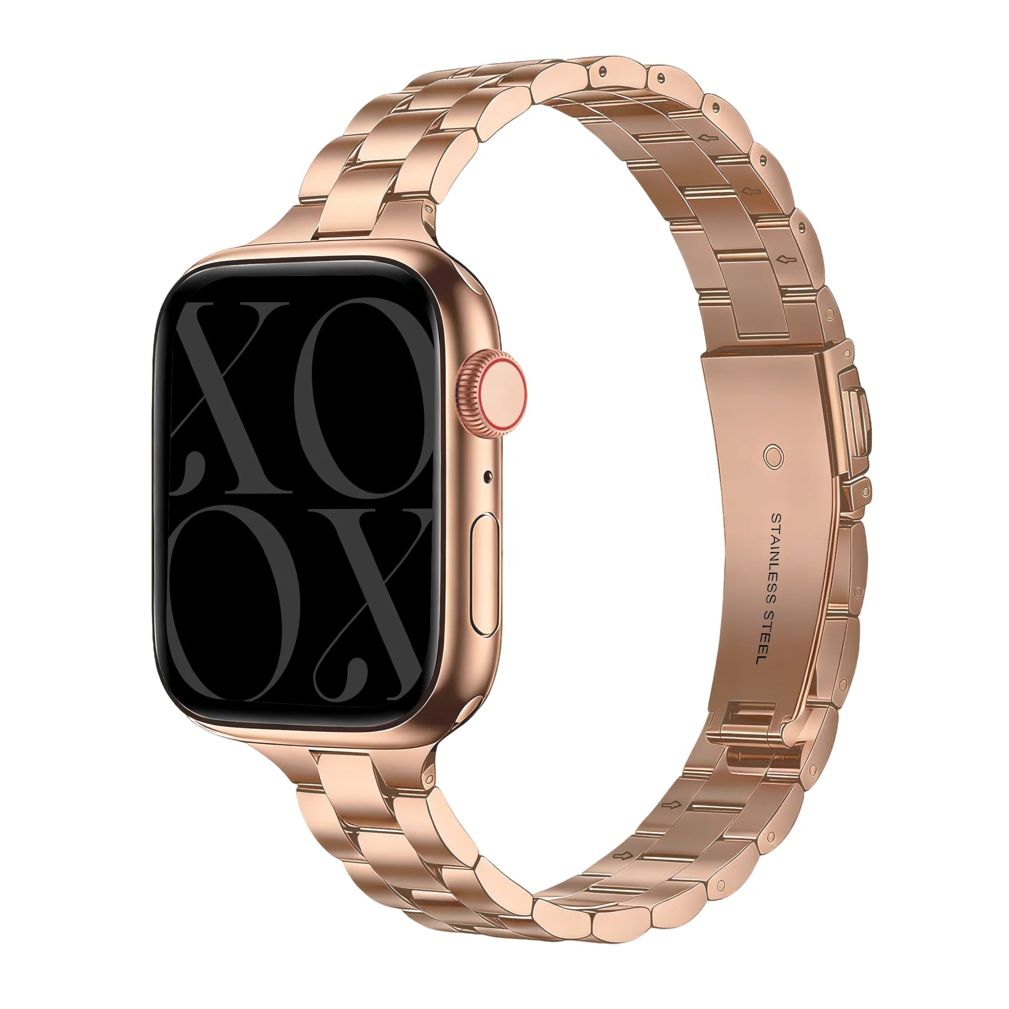 xoxo Wildhearts Correa acero fina Apple Watch (oro rosado)