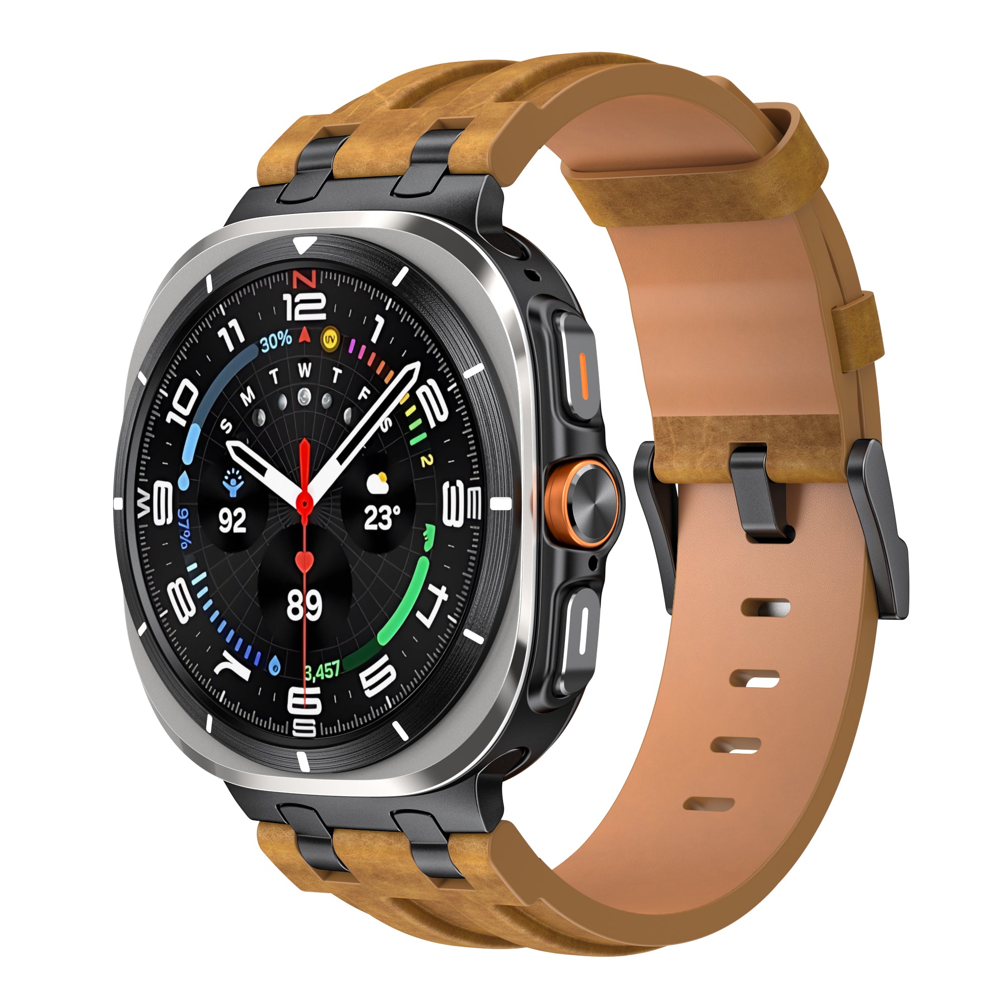 Correa cuero sólida Samsung Galaxy Watch Ultra (marrón)