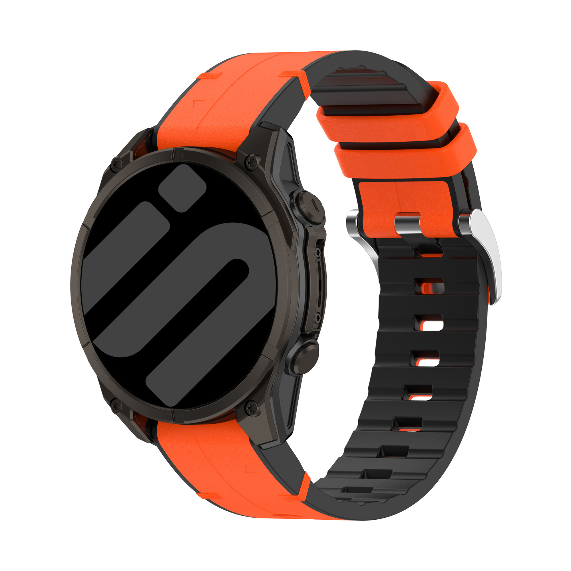 Garmin Fenix 5x / 6x Leather Hybrid Strap (Orange)