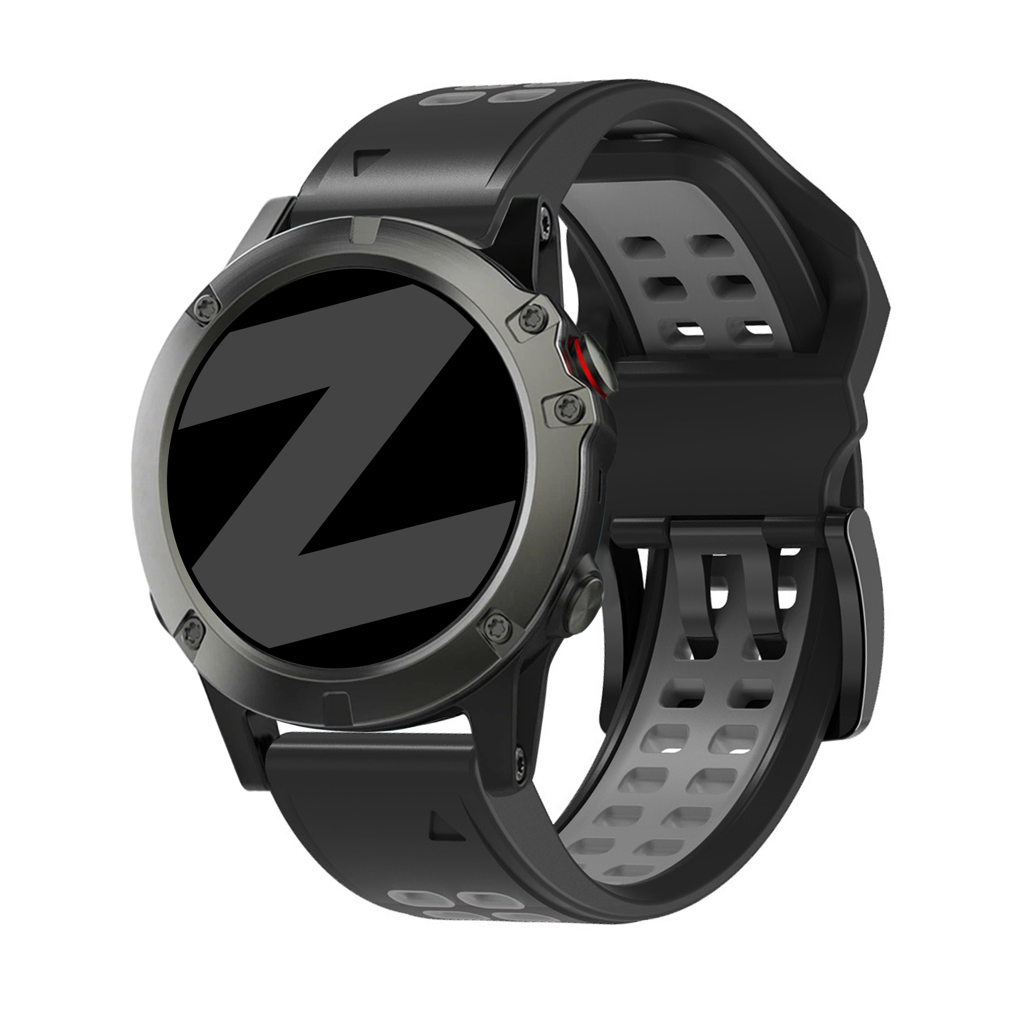 Bandz Correa deportiva con hebilla Garmin Fenix E (negro/gris)