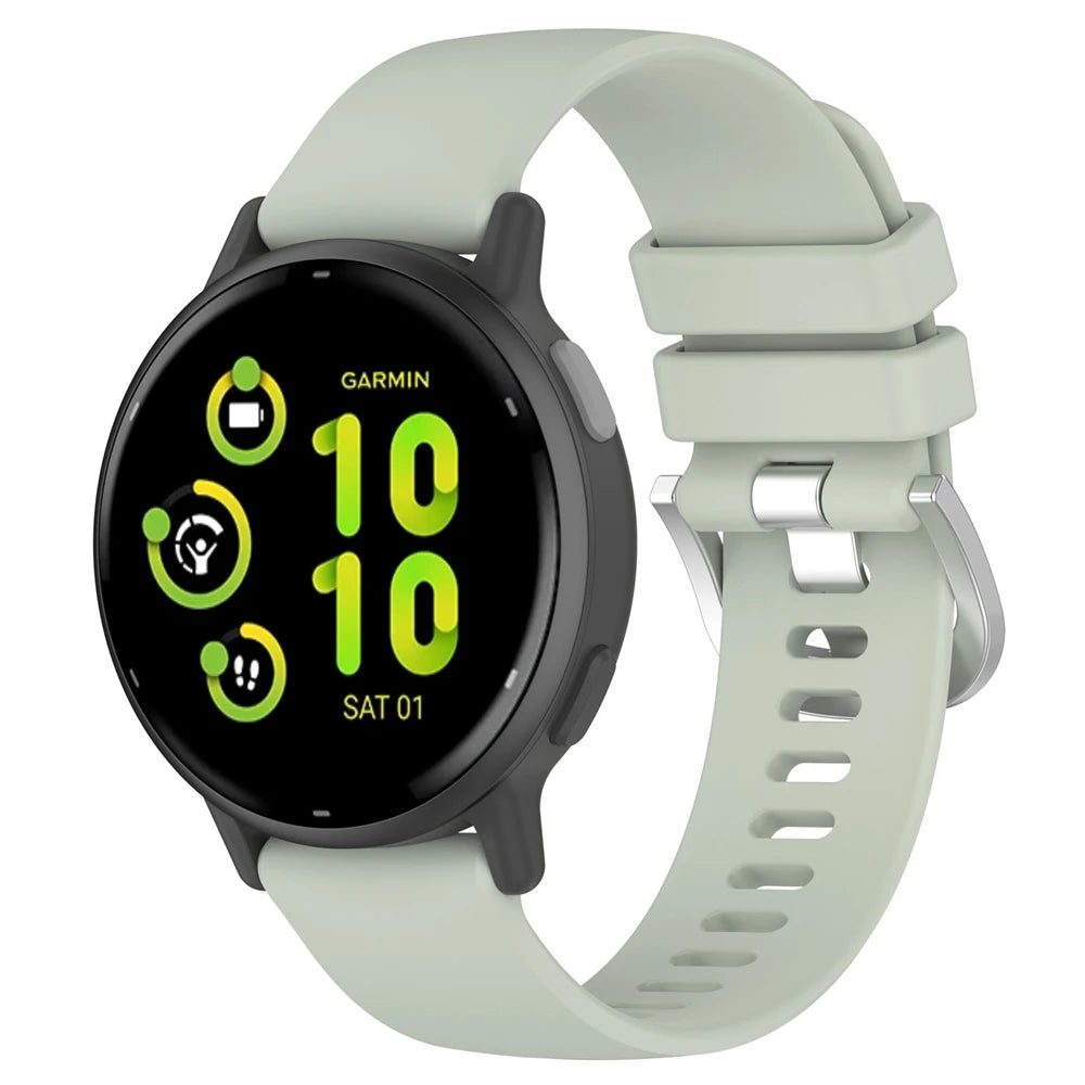 Correa silicona clásica Garmin Vivoactive 6 (verde claro)