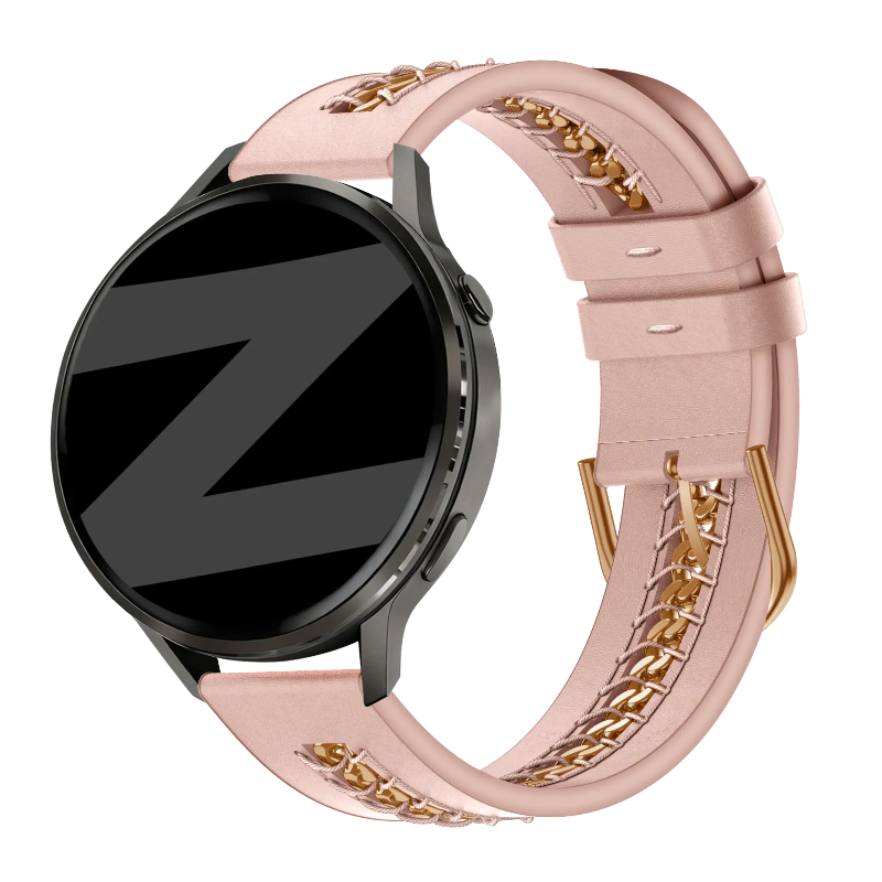 universal 20mm leather band chains pink