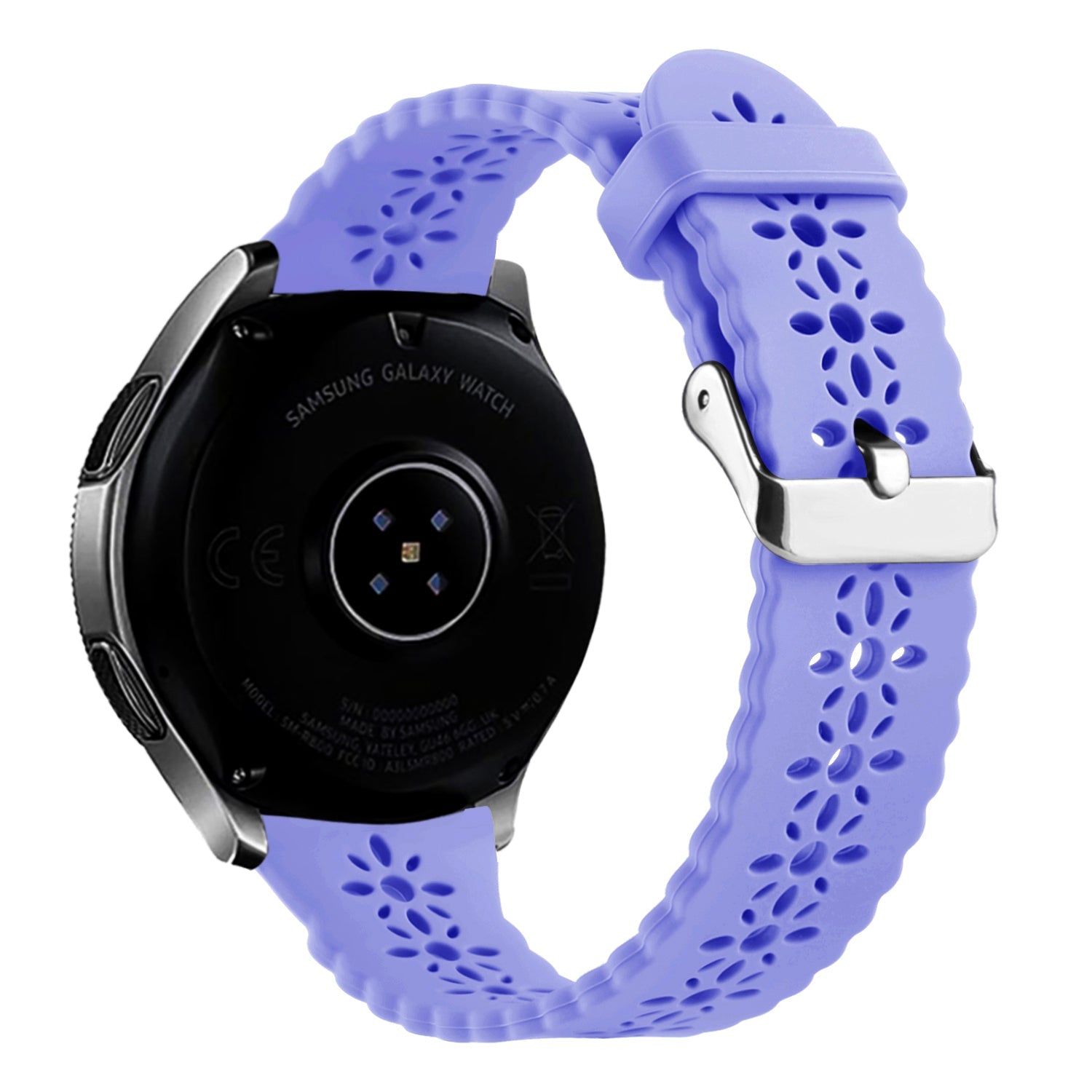 Coros Pace 2 Patterned Silicone Strap (Lilac)