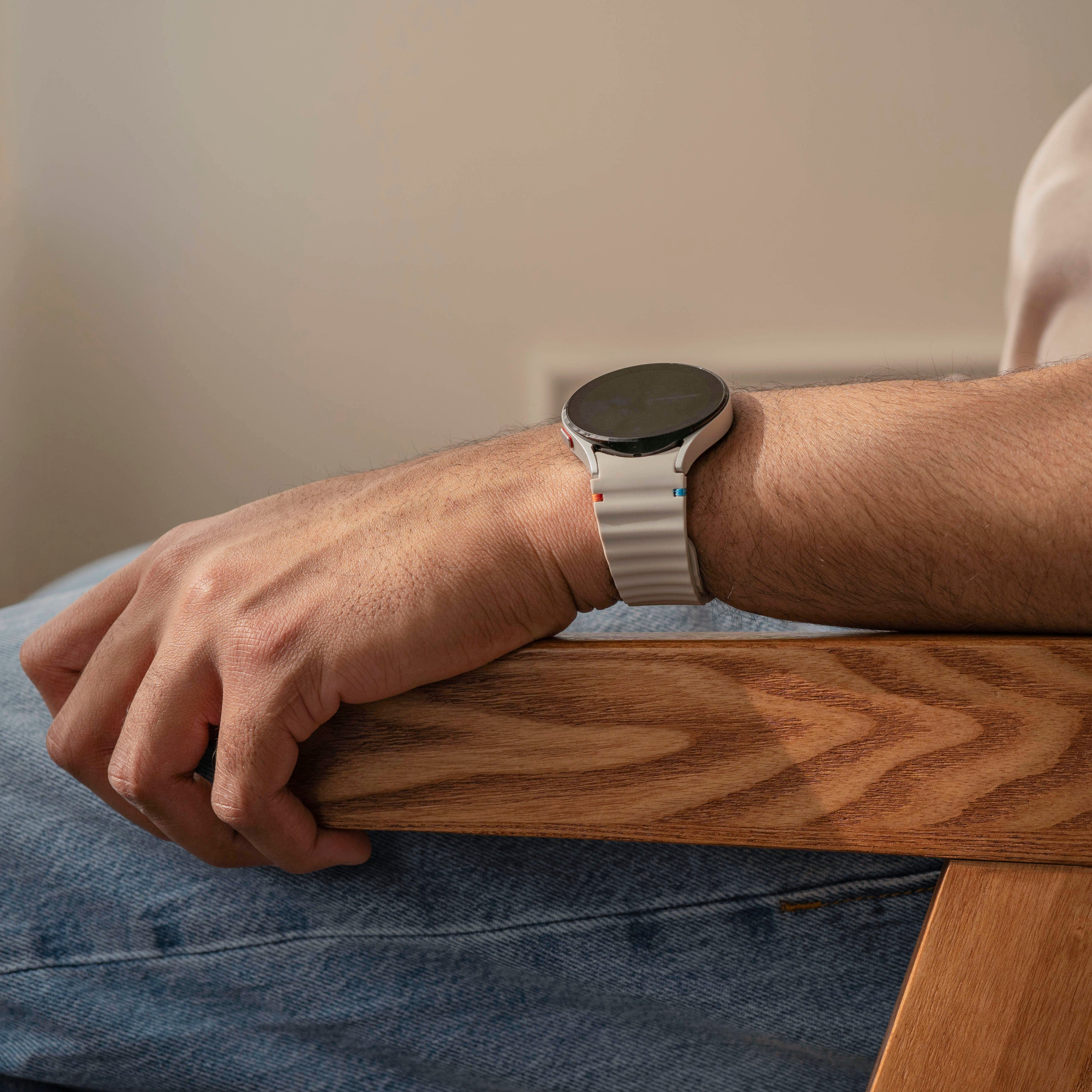 Correa Wave Samsung Galaxy Watch 4 44mm (blanco estrella)