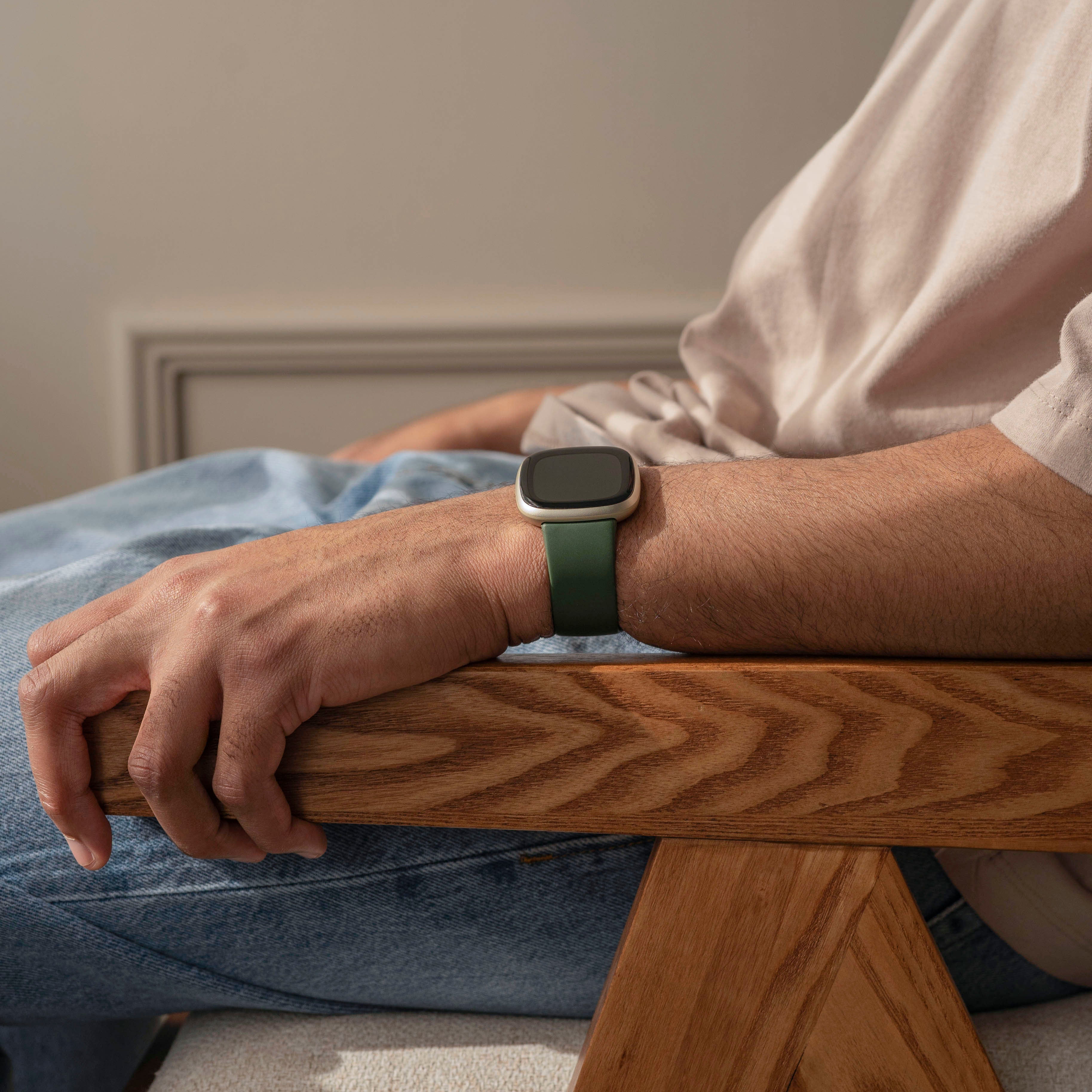 Correa silicona clásica Fitbit Sense (verde oscuro)