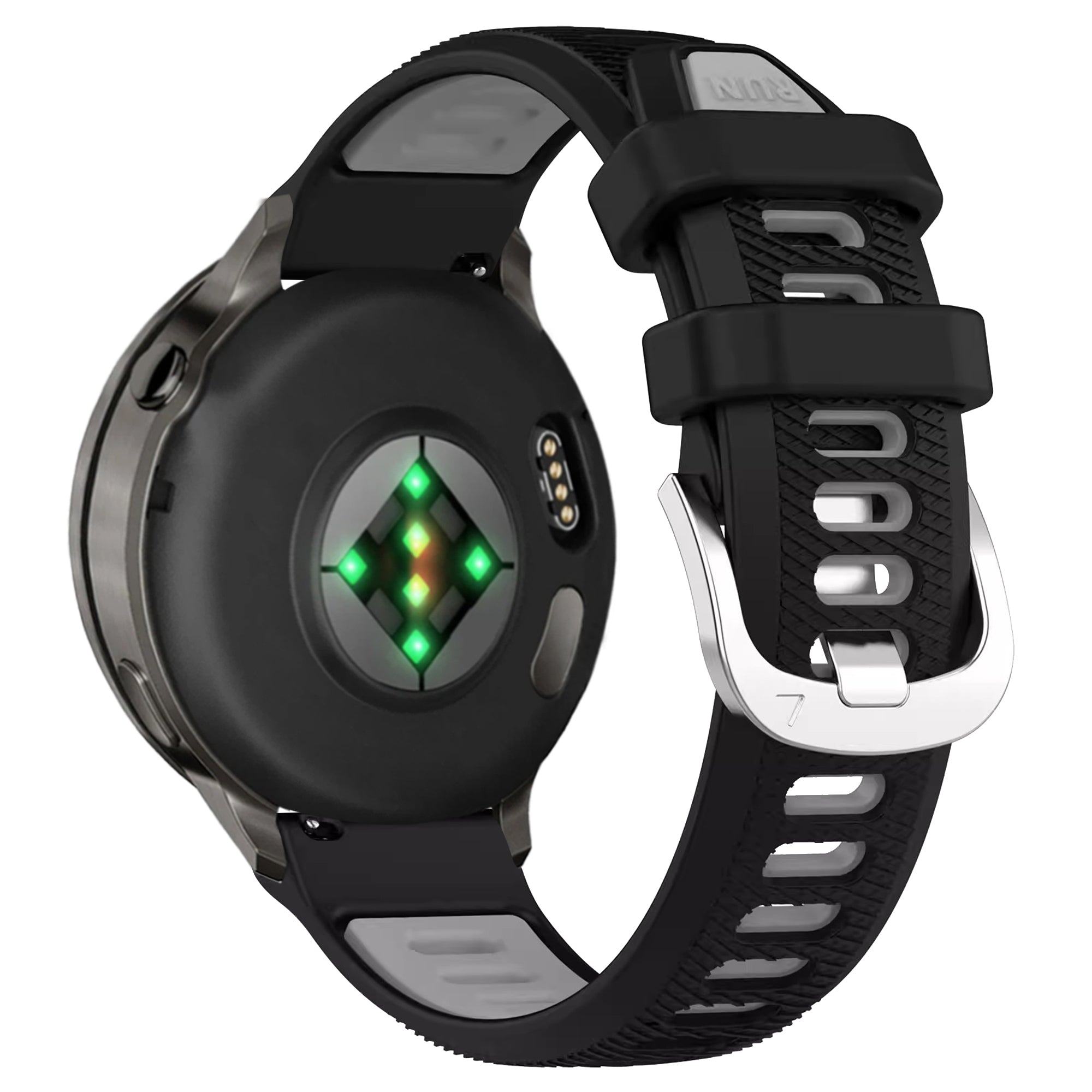 Bandz Correa deportiva con hebilla Garmin Forerunner 255s (negro/gris)