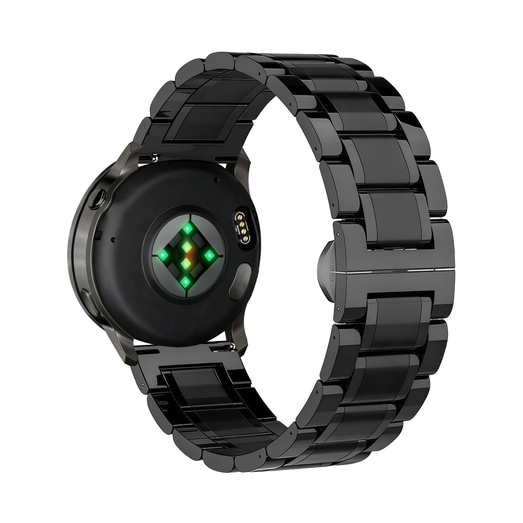 Bandz Correa acero con eslabones 'Deluxe' Garmin Bounce 2 (negro)