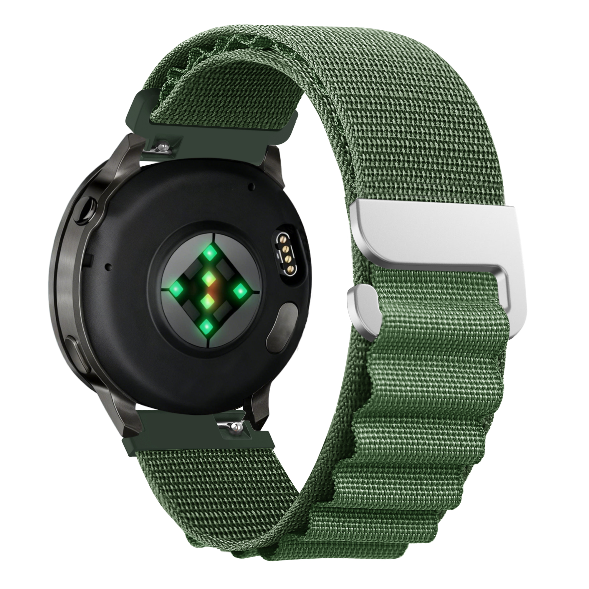 Bandz Garmin Forerunner 265 Alpine Nylon Strap (Green)