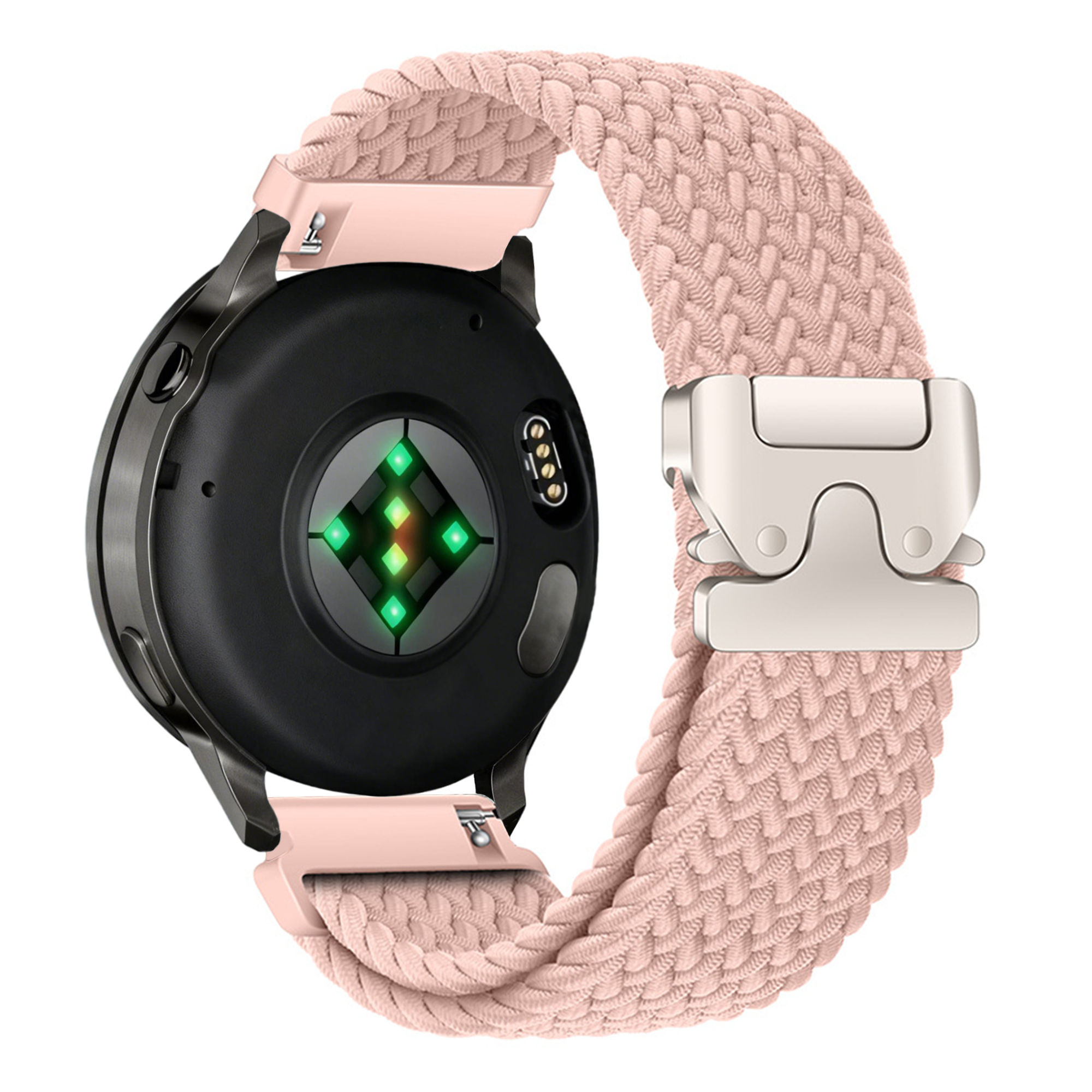 Bandz Garmin Venu SQ Braided Strap 'Parachute' (Pink)