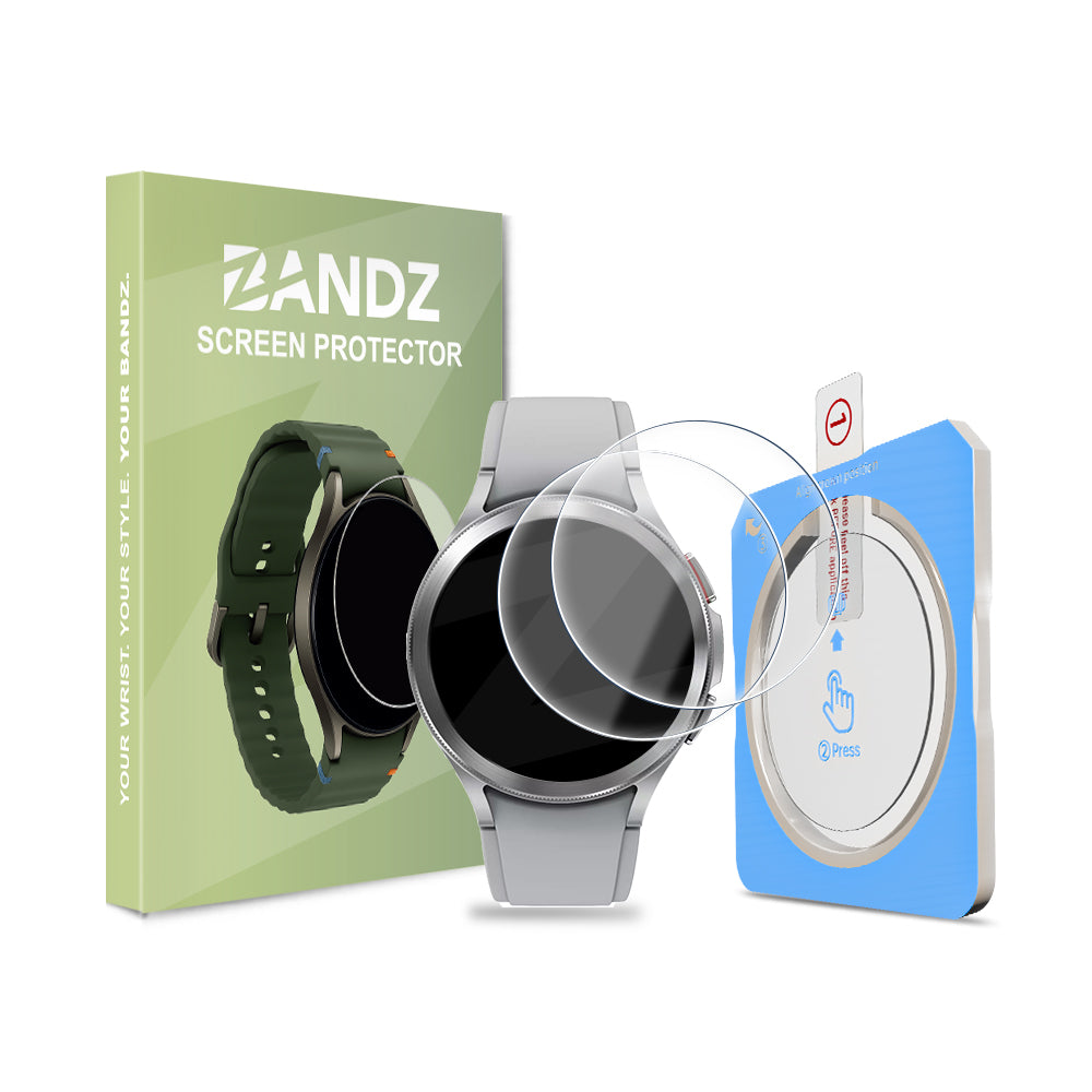 Bandz Samsung Galaxy Watch 4 Classic - 46mm Glass Screenprotector with One-Click Tool