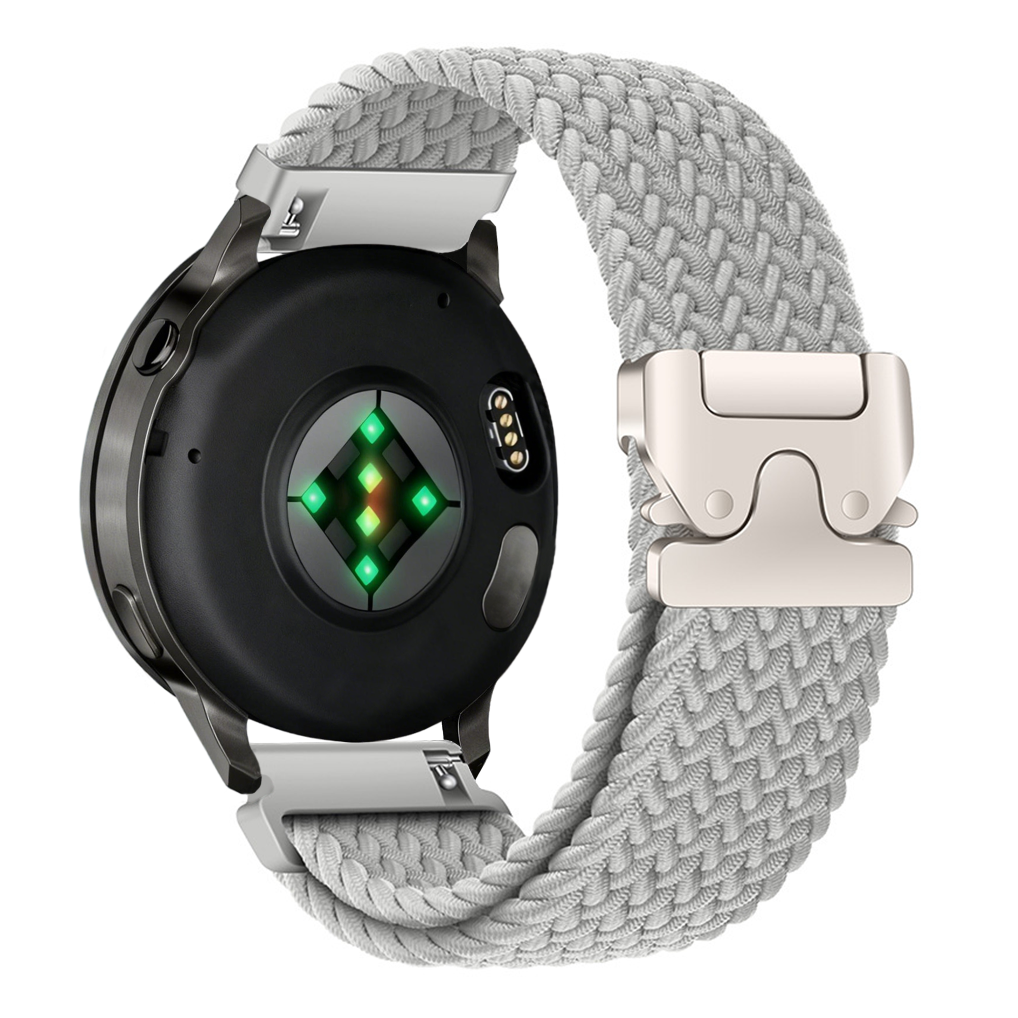 Bandz Correa trenzada 'Parachute' Garmin Forerunner 265 (gris claro)