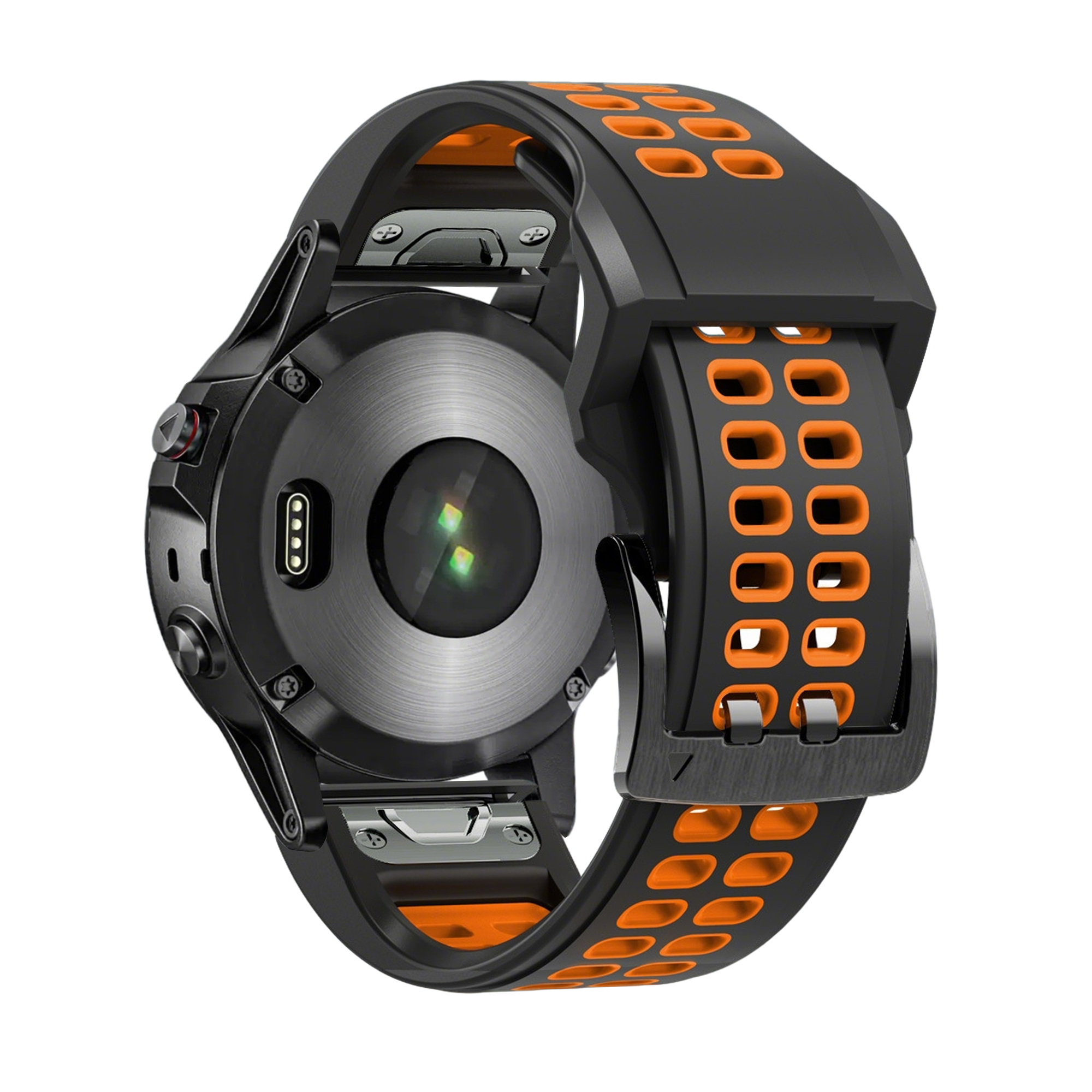 Bandz Correa deportiva con hebilla Garmin Fenix 7 (negro/naranja)