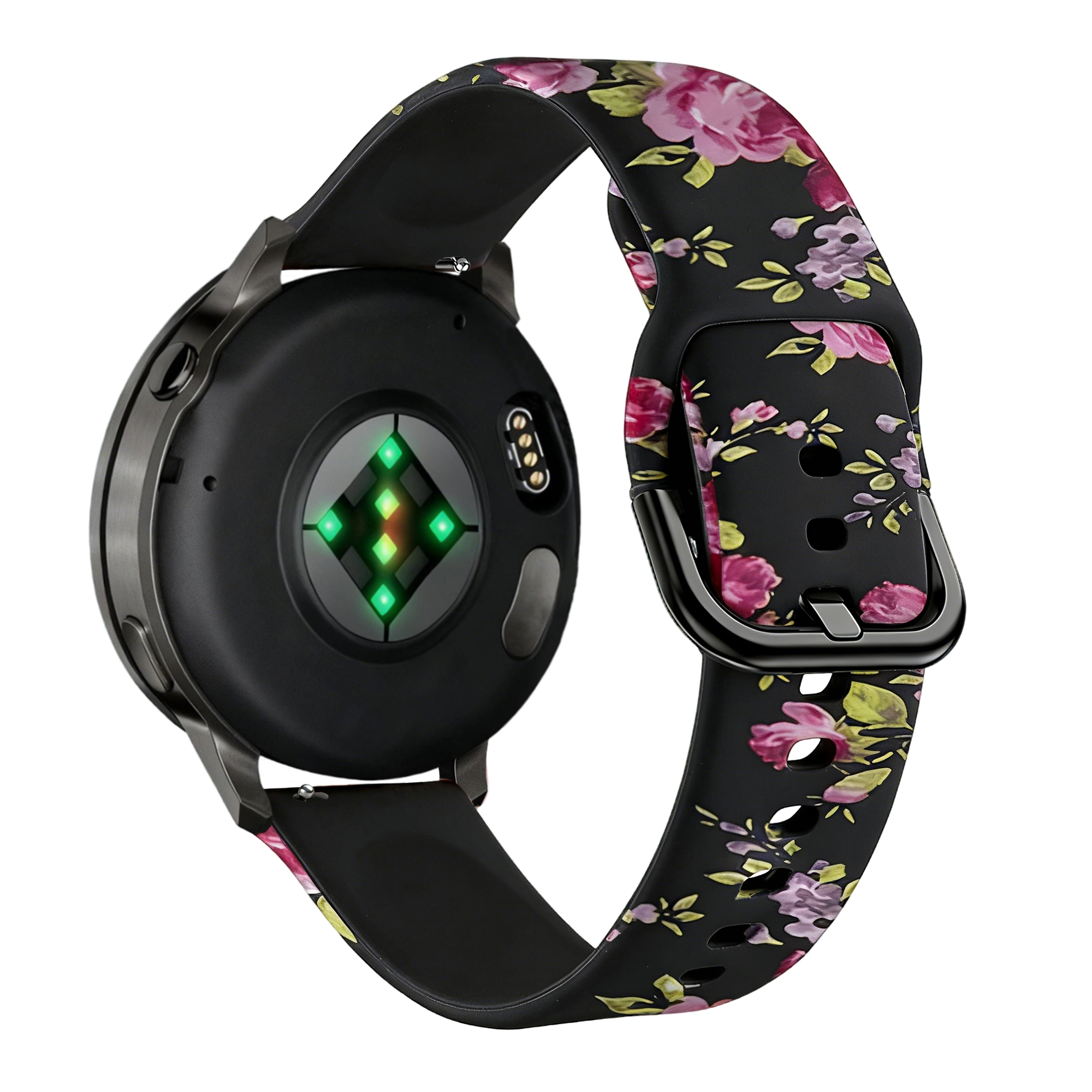 Bandz Garmin Vivoactive 4s Silicone Strap 'Pink Flower'