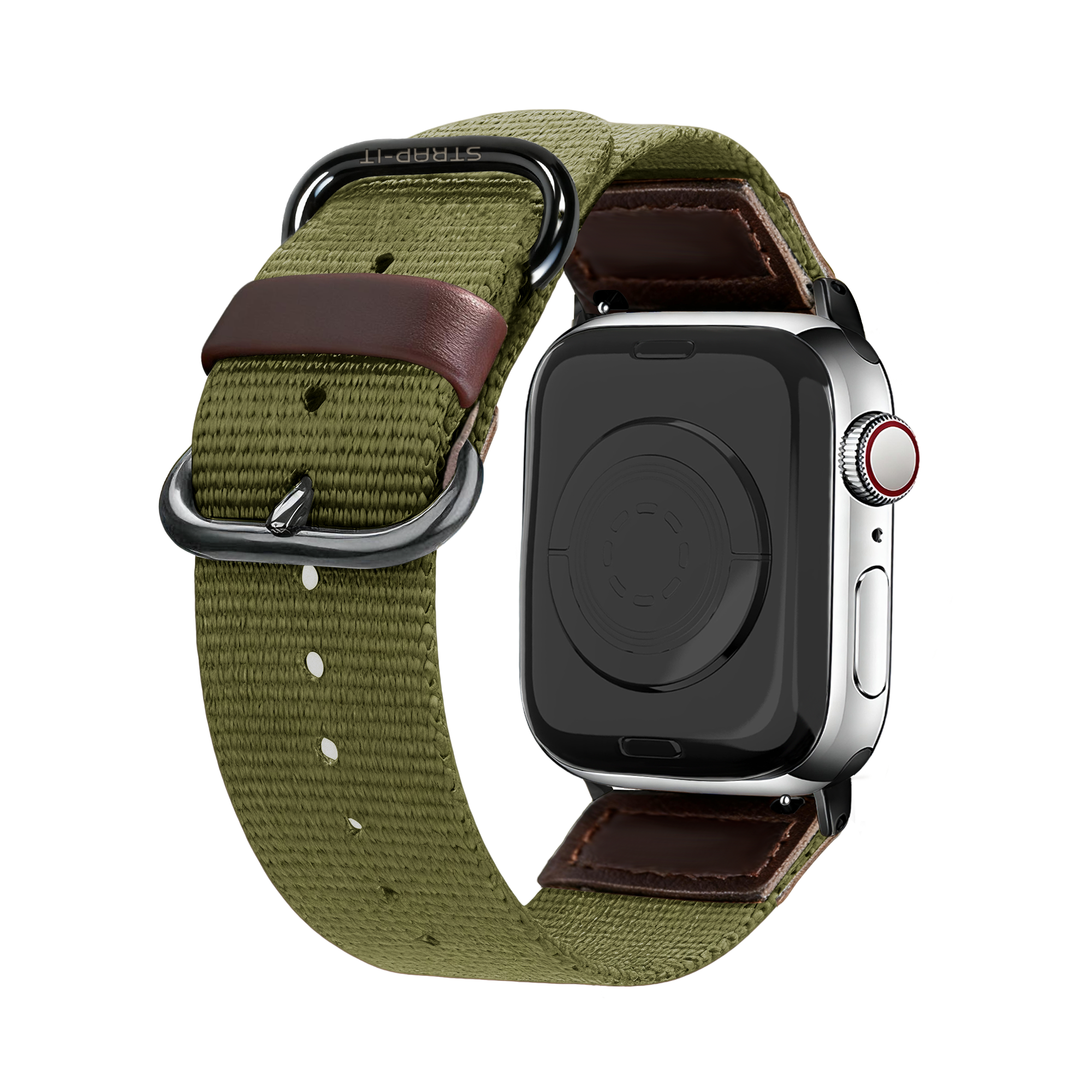 Correa lona Apple Watch (verde militar)