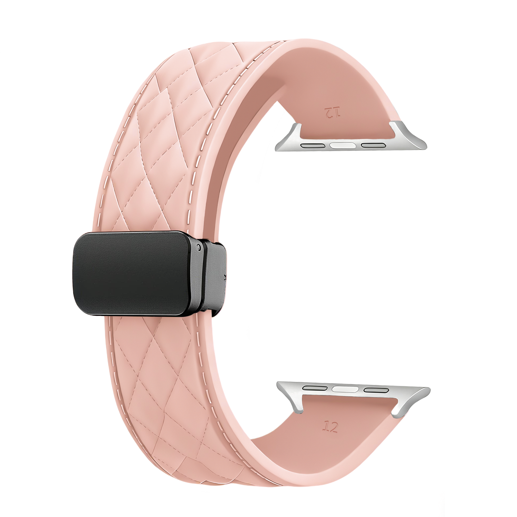 Correa silicona 'Diamond' con hebilla Apple Watch (rosa)