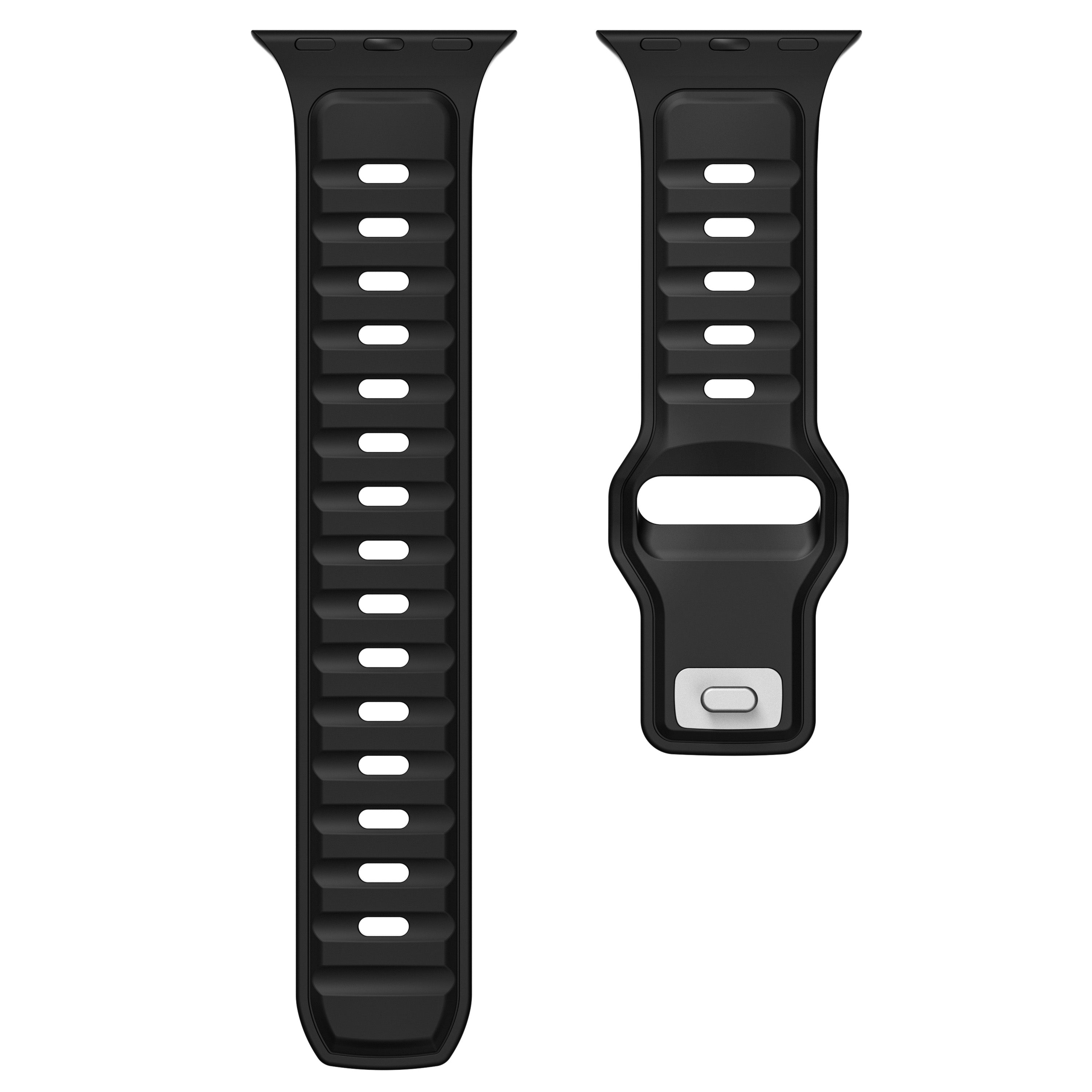 Correa de silicona premium outdoor Apple Watch (negra/negra)