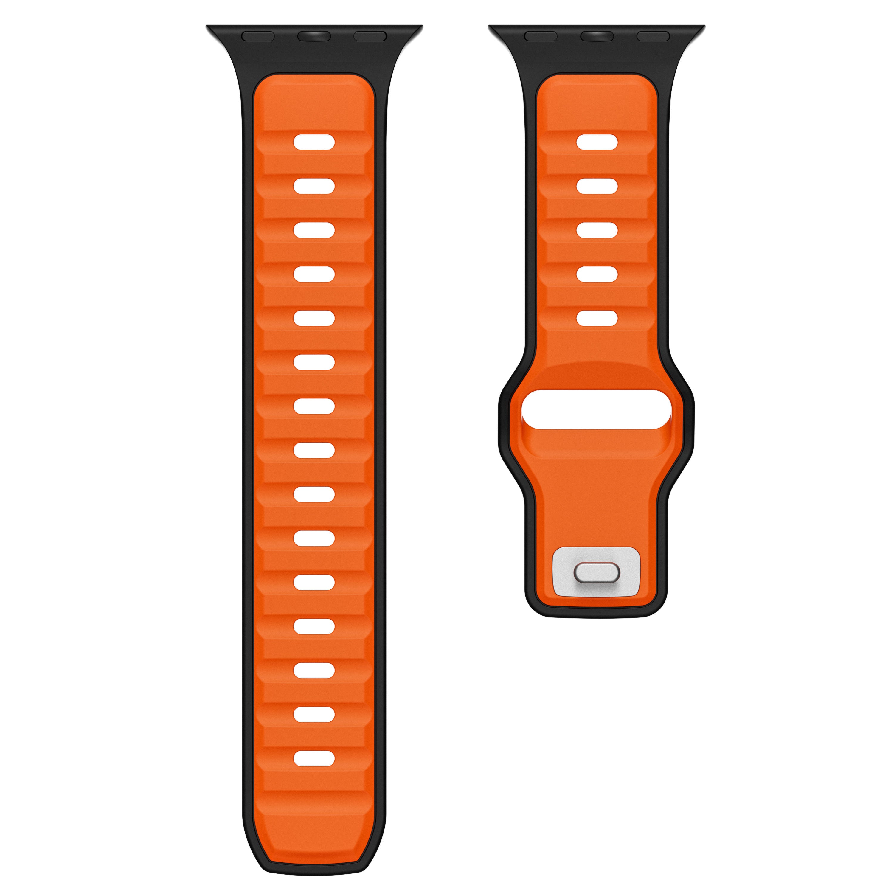 Correa de silicona premium outdoor Apple Watch (naranja/negra)