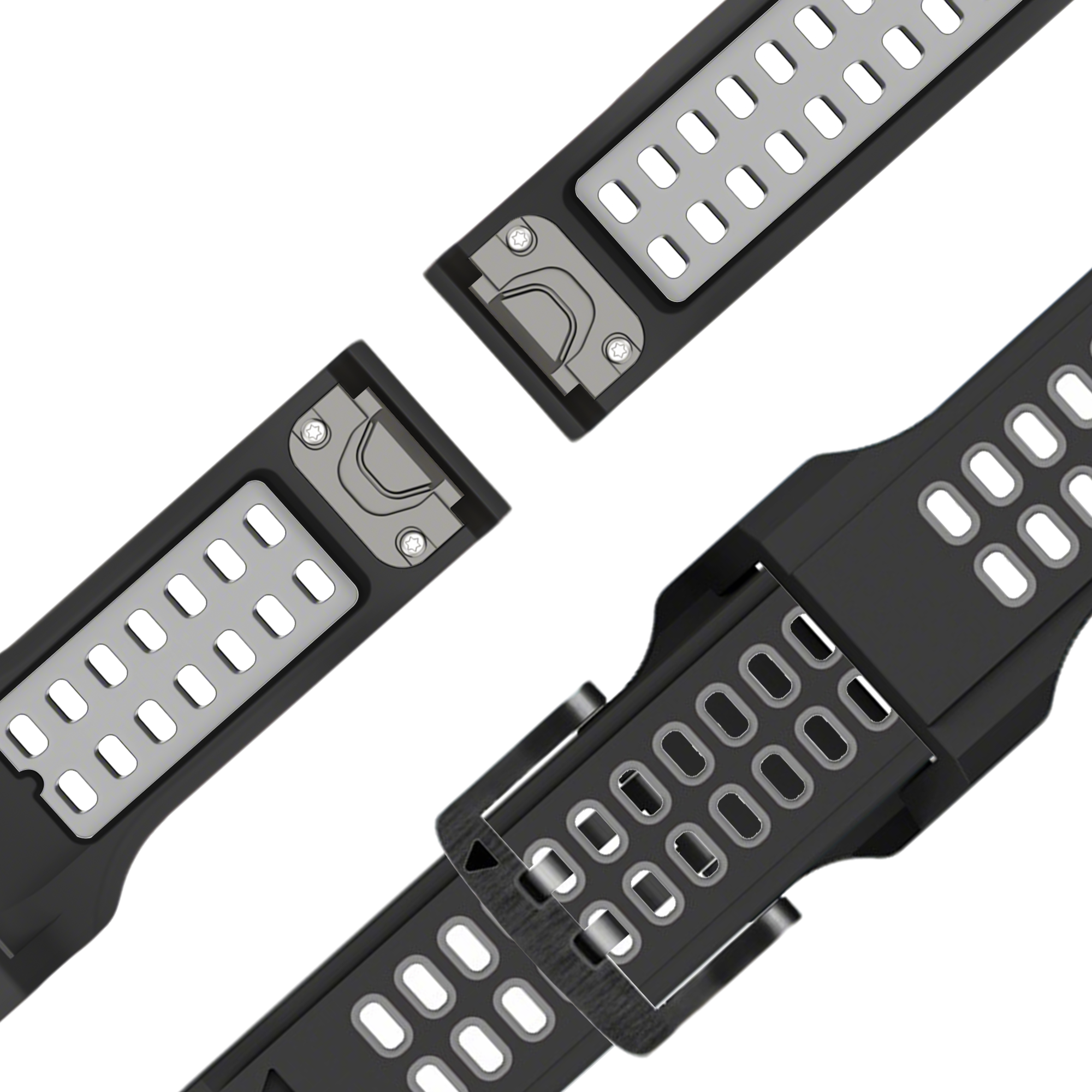 Bandz Correa deportiva con hebilla Garmin D2 Mach 2 - 47mm (negro/gris)