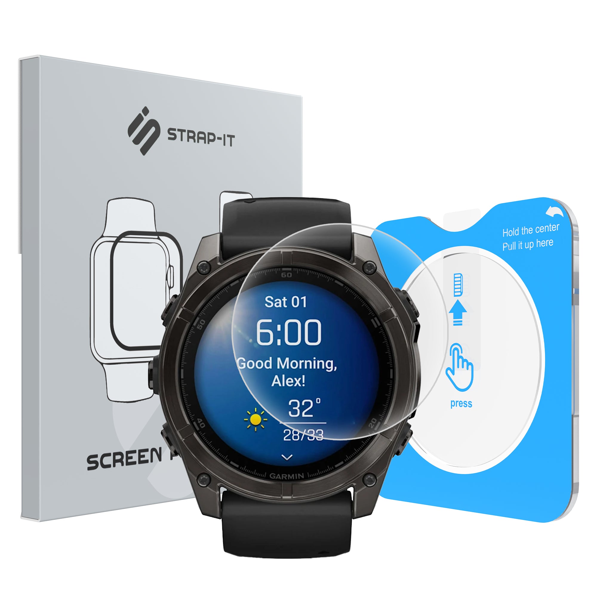 Protector de pantalla con herramienta One-Click- Garmin Fenix 8 - 51mm