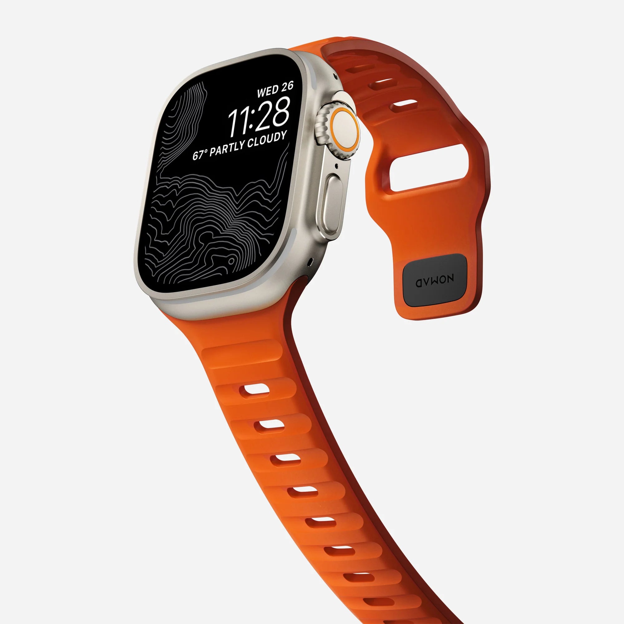 Nomad Correa silicona deportiva Apple Watch (ultra naranja)