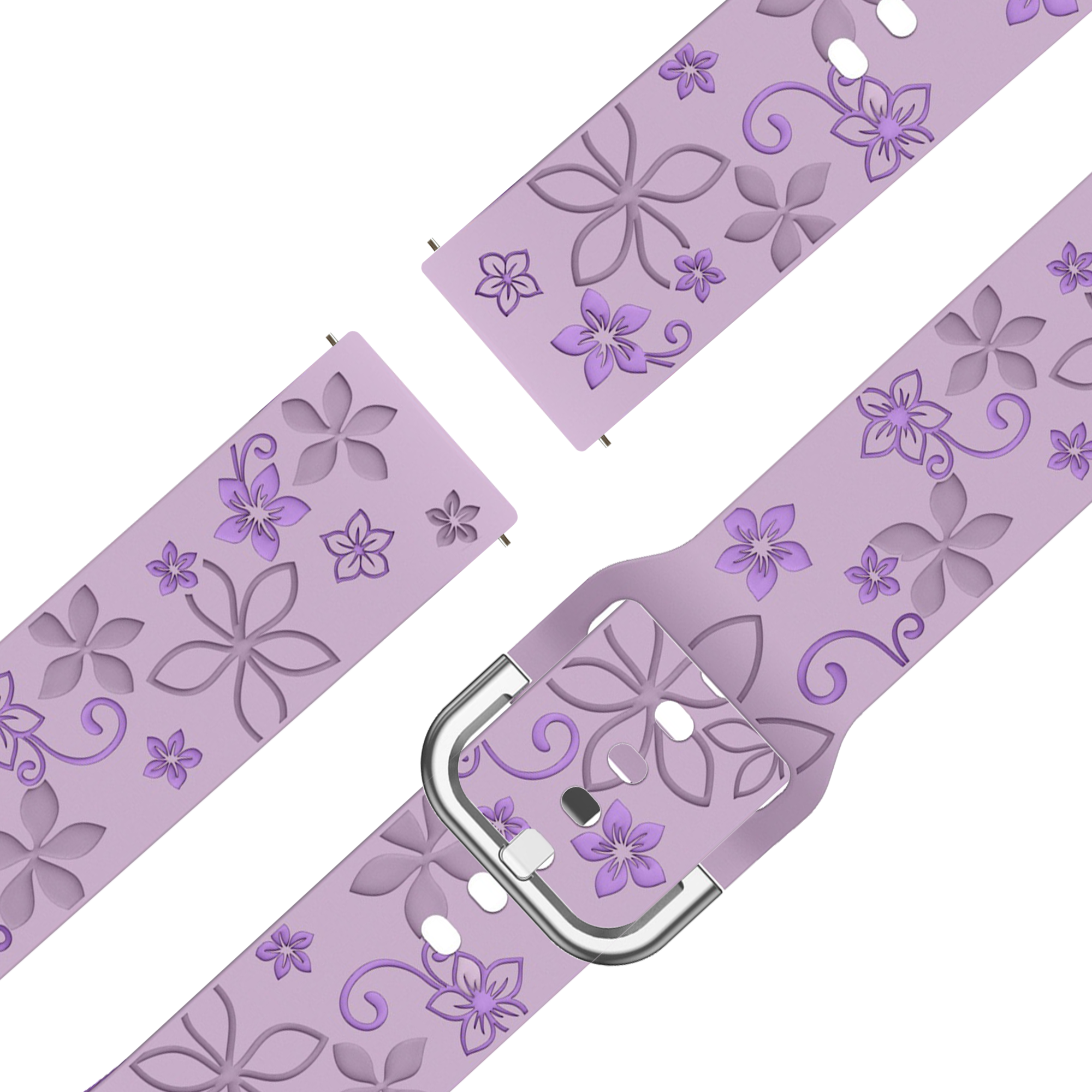 Bandz Correa silicona 'Flores' Garmin Venu 4 - 41mm (lila/púrpura)