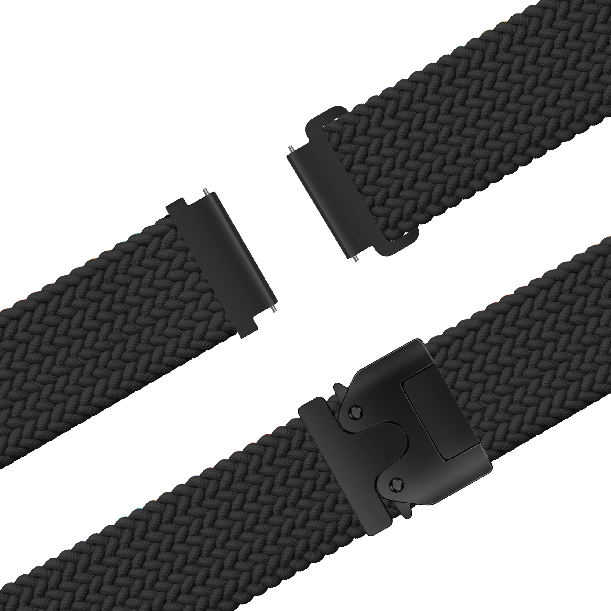 Bandz Garmin Vivoactive 4 Braided Strap 'Parachute' (Black)