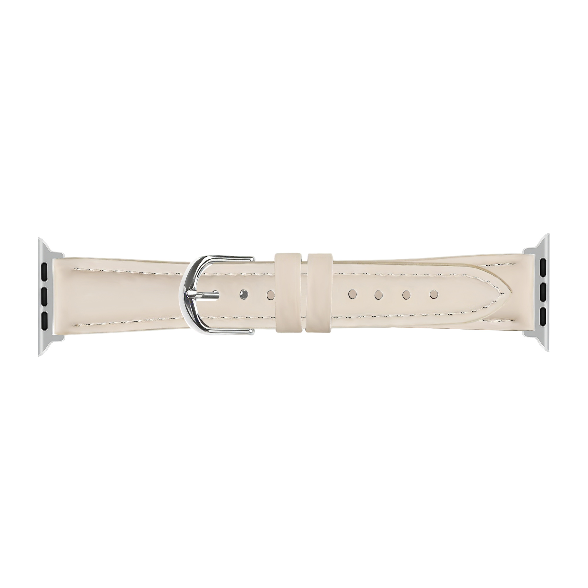 Correa cuero 'Slimfit' Apple Watch (beige claro)