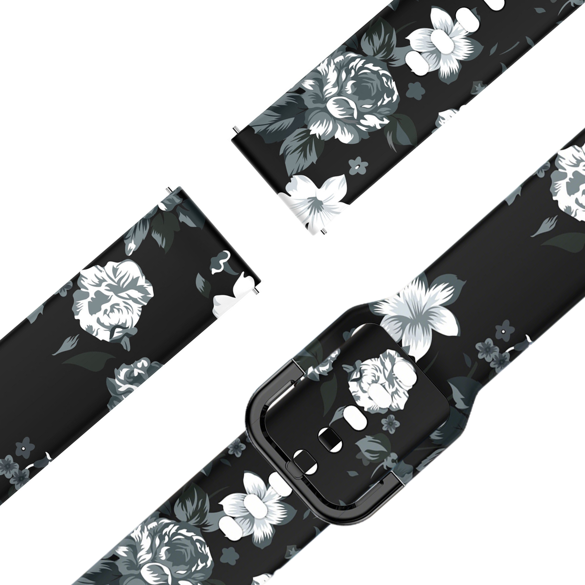 Bandz Correa silicona 'gris Flower' Garmin Forerunner 245