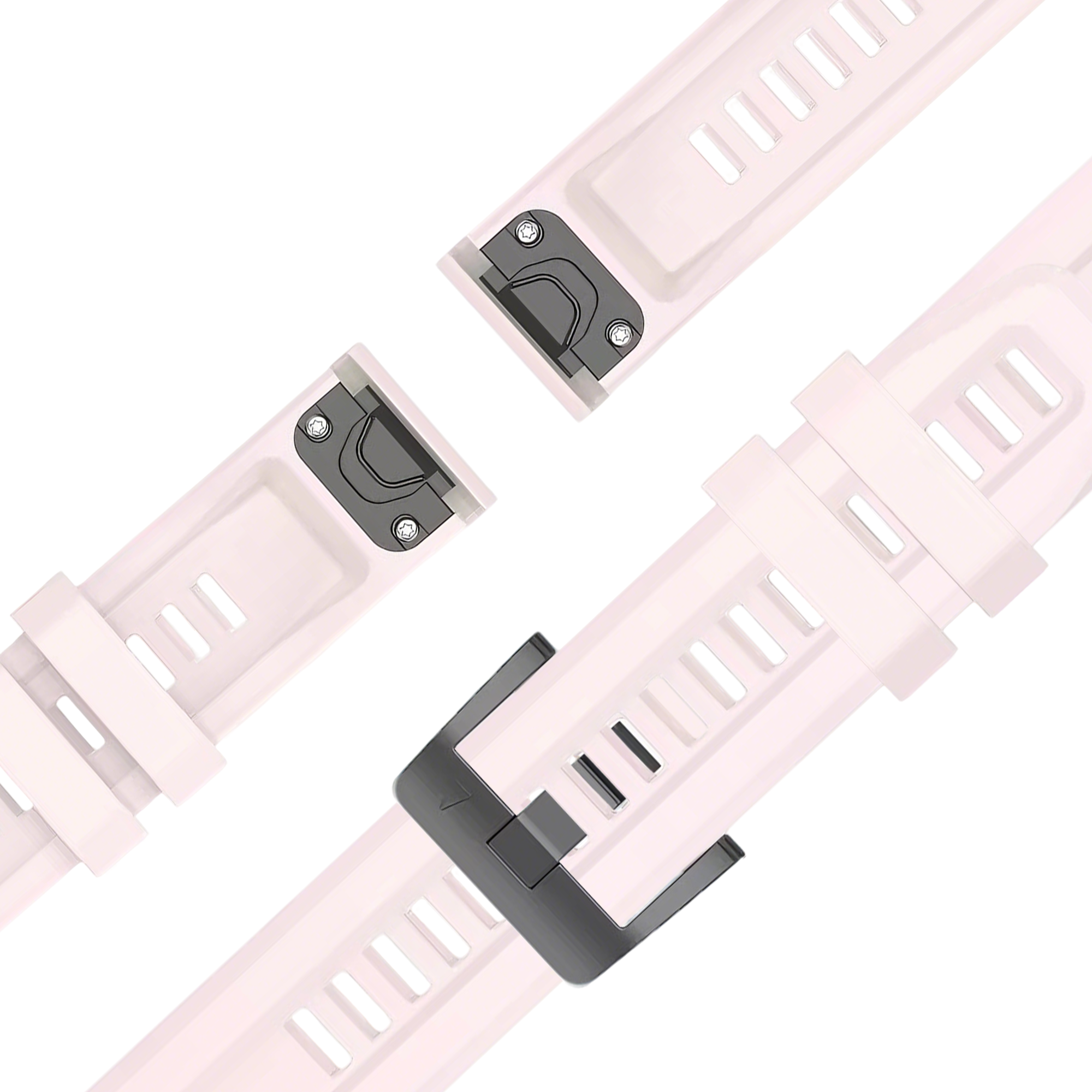 Bandz Garmin Descent Mk2S Silicone Strap 'Classic' (Light Pink)