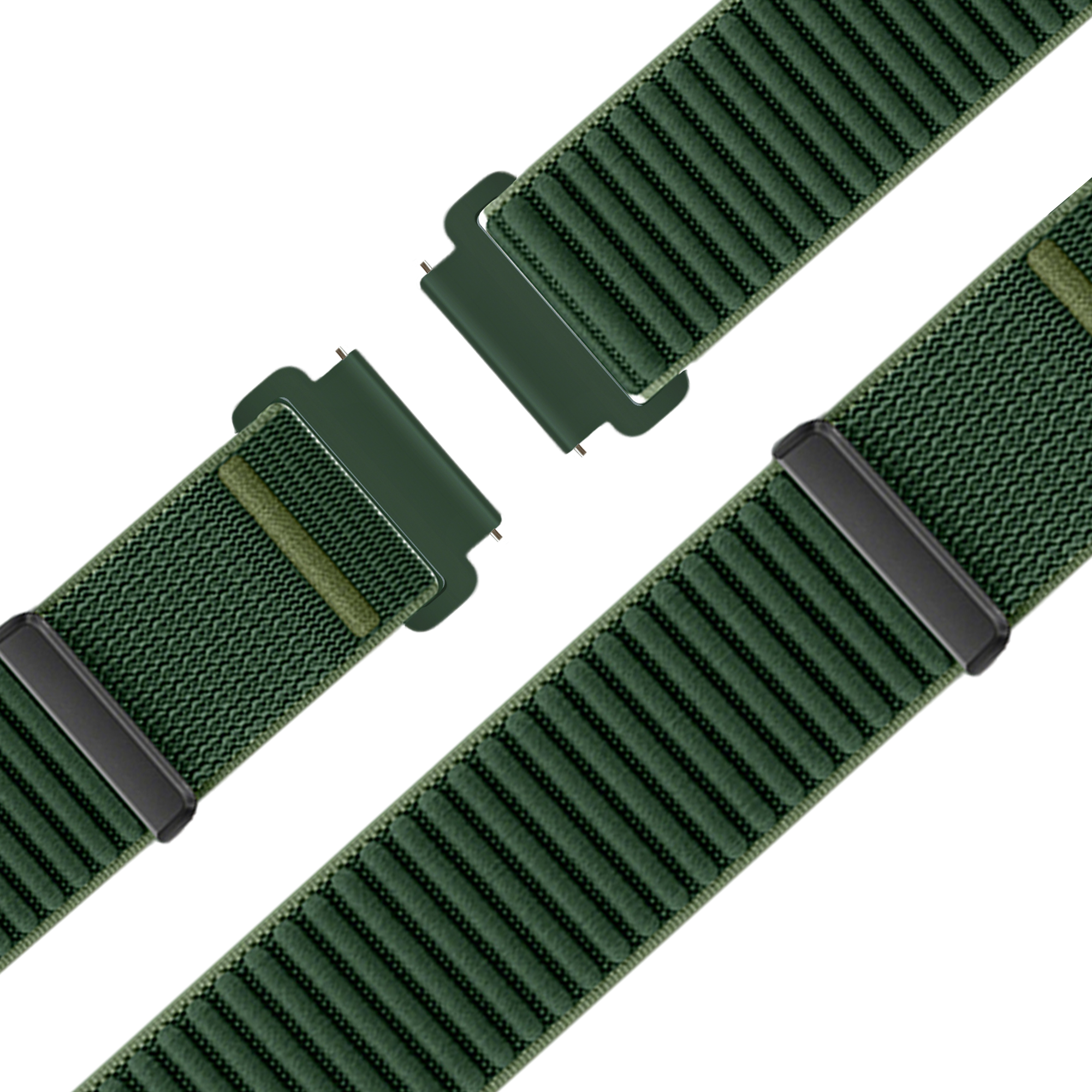 Bandz Correa nylon 'Wave' Garmin Venu 4 - 45mm (verde oscuro)