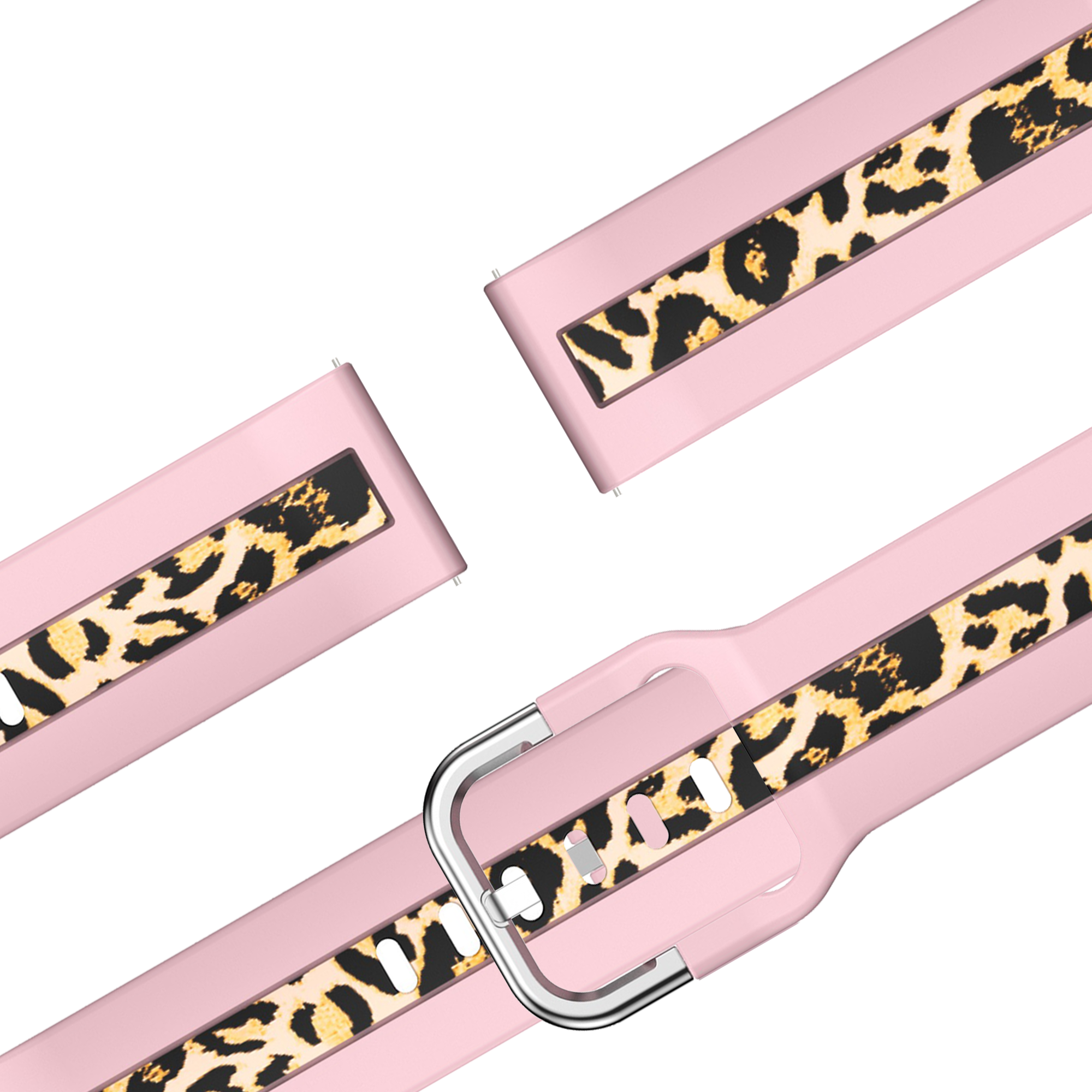 Bandz Gard Pro Health Smartwatch 3 - 41mm Dual Leopard Strap (Light Pink)