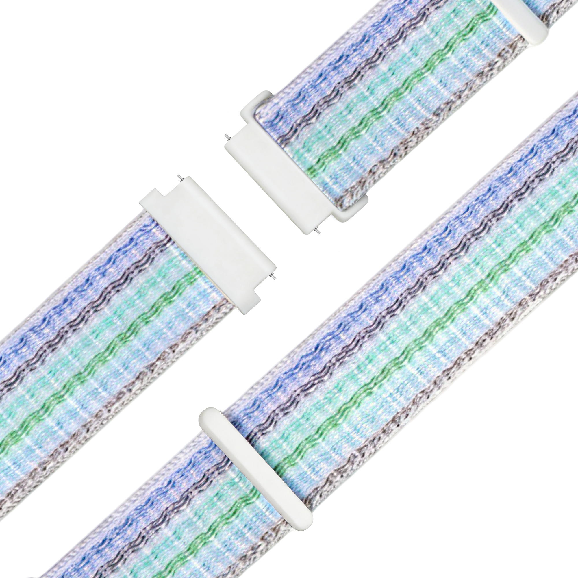 Bandz Garmin Vivomove 3s Nylon Loop Strap (Blue Stripes)