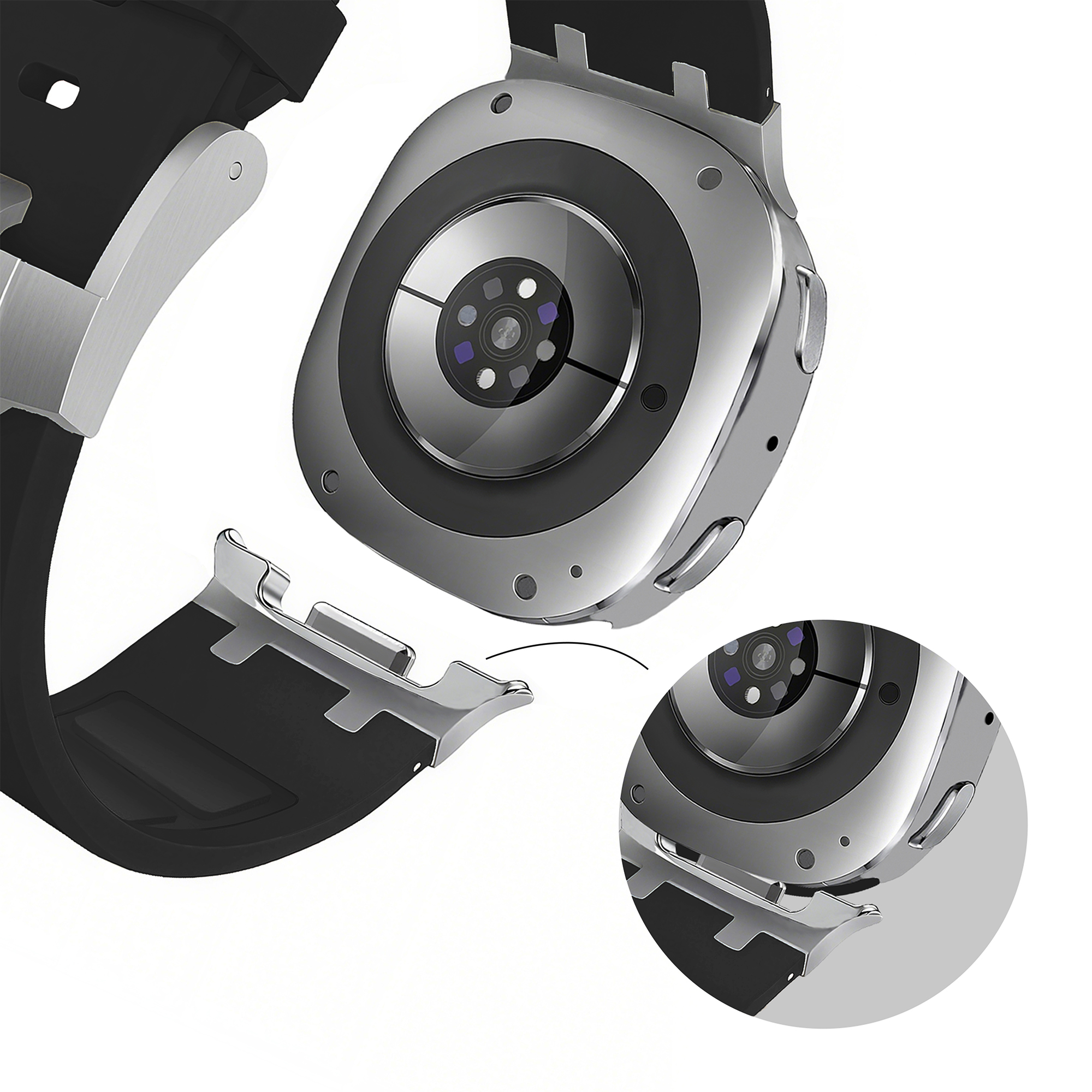 Bandz Correa silicona 'Luxe Liquid' Samsung Galaxy Watch 8 - 40mm (negro)