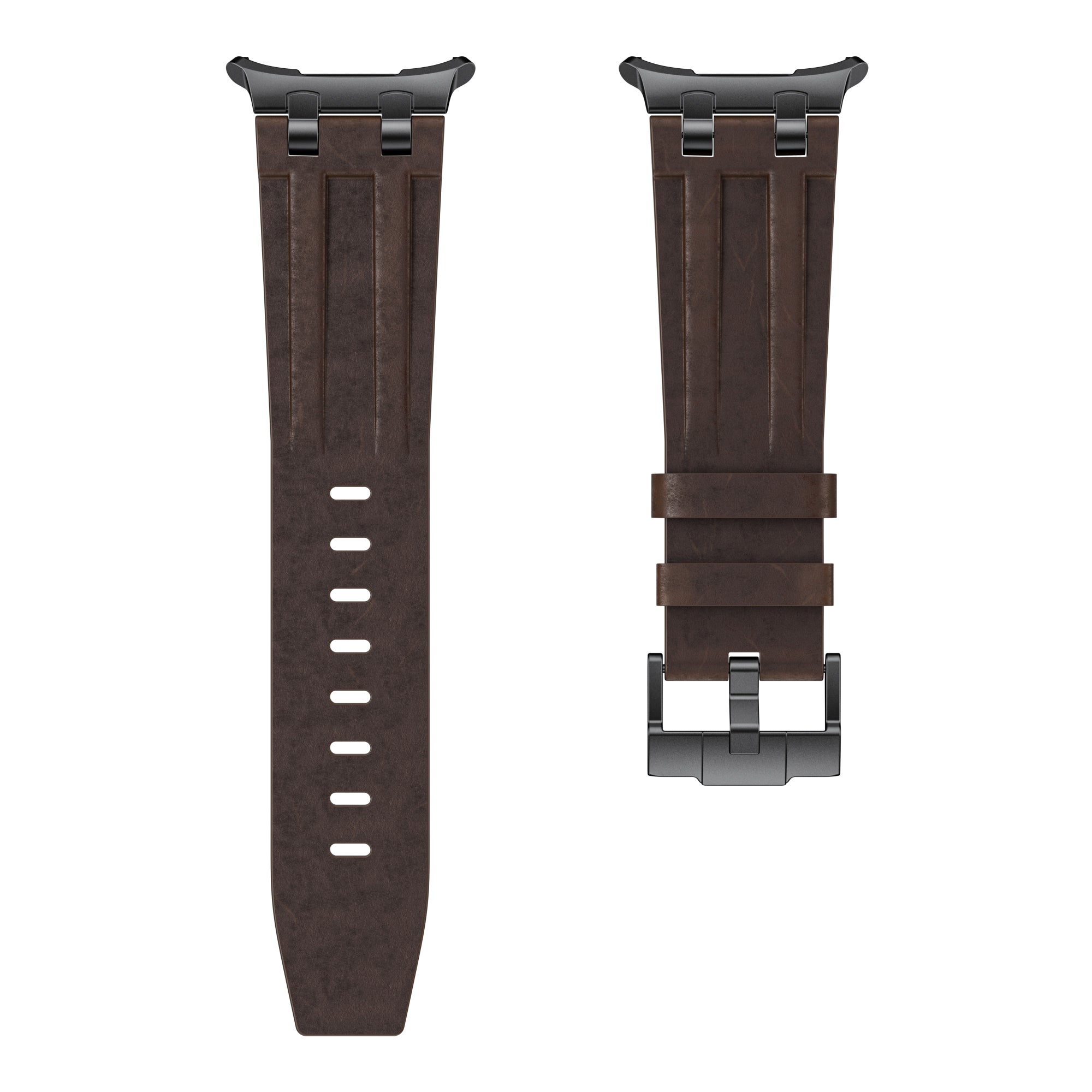 Samsung Galaxy Watch Ultra Solid Leather Strap (Coffee Brown)