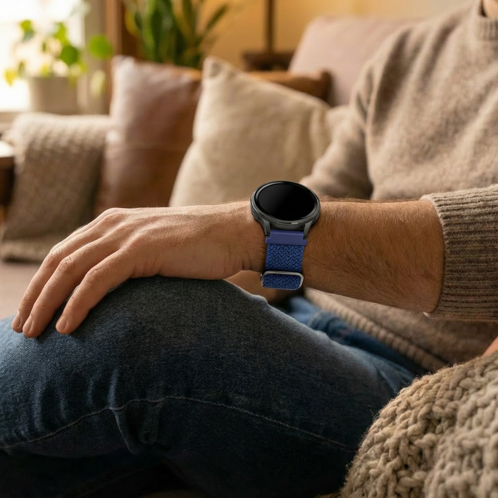 Bandz Garmin Forerunner 255s Adjustable Braided Strap (Blue)