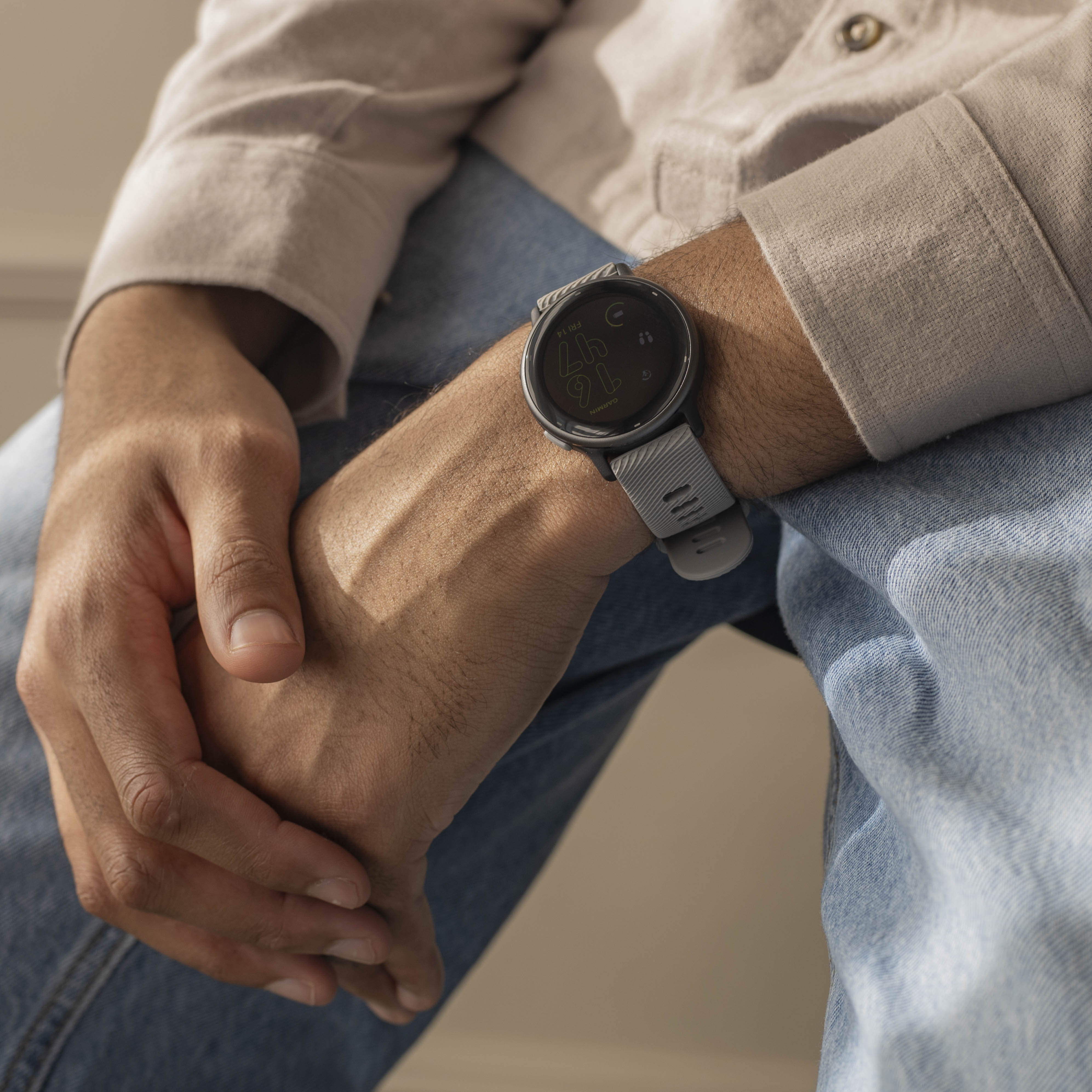 Correa silicona Garmin Vivoactive 5 (gris claro)