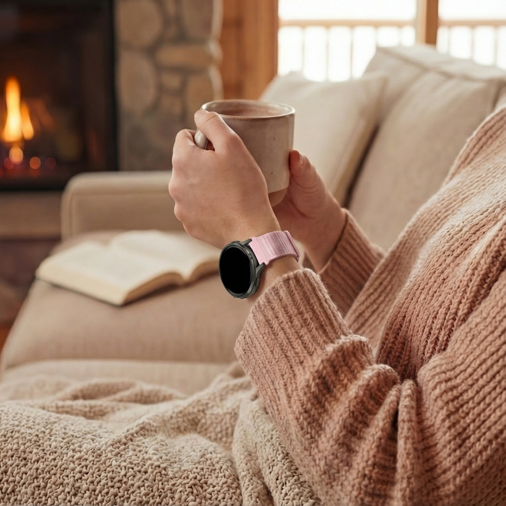 Bandz Correa nylon Loop Garmin Venu 4 - 41mm (rosa claro)