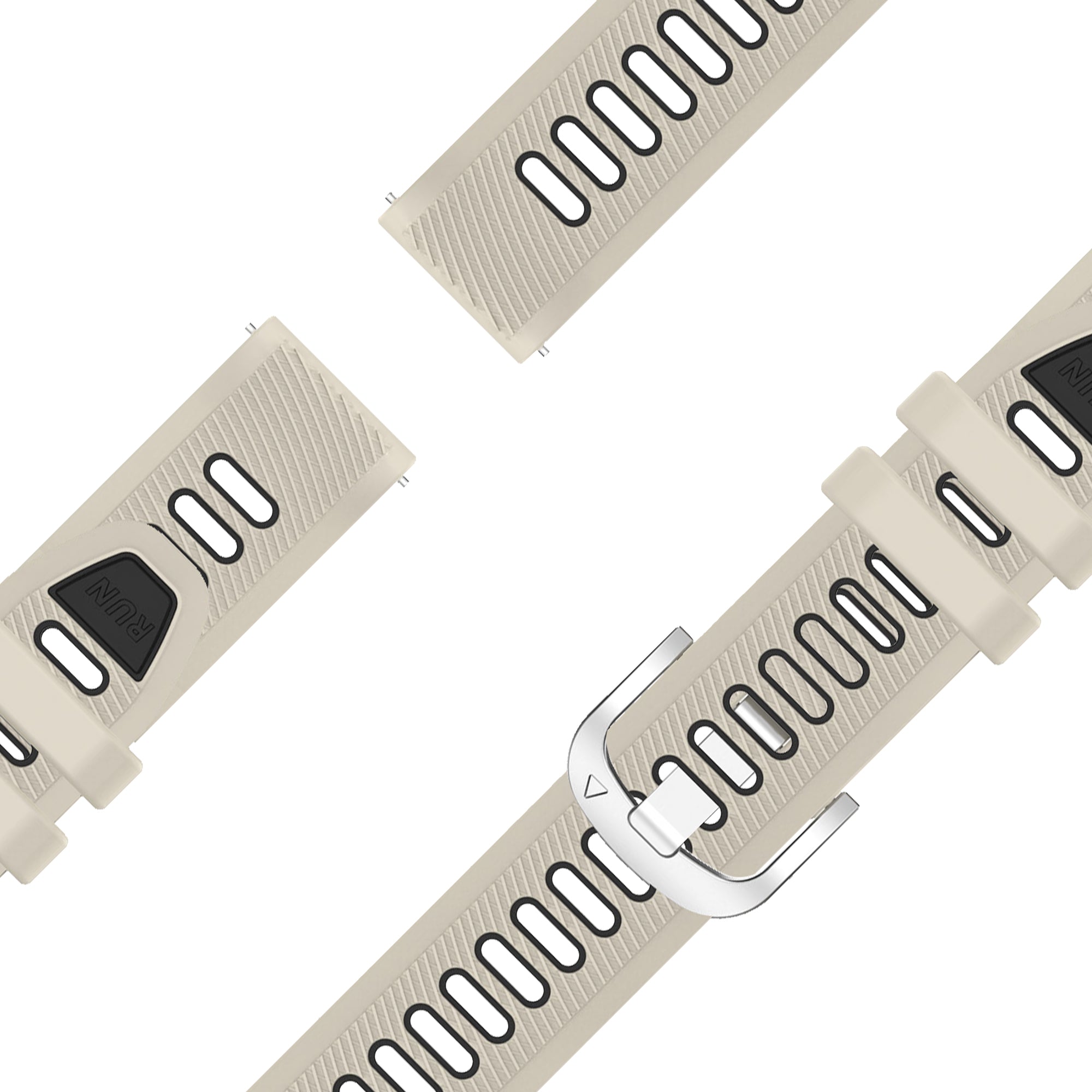 Bandz Correa deportiva con hebilla Garmin Venu 2s (blanco estrella/negro)