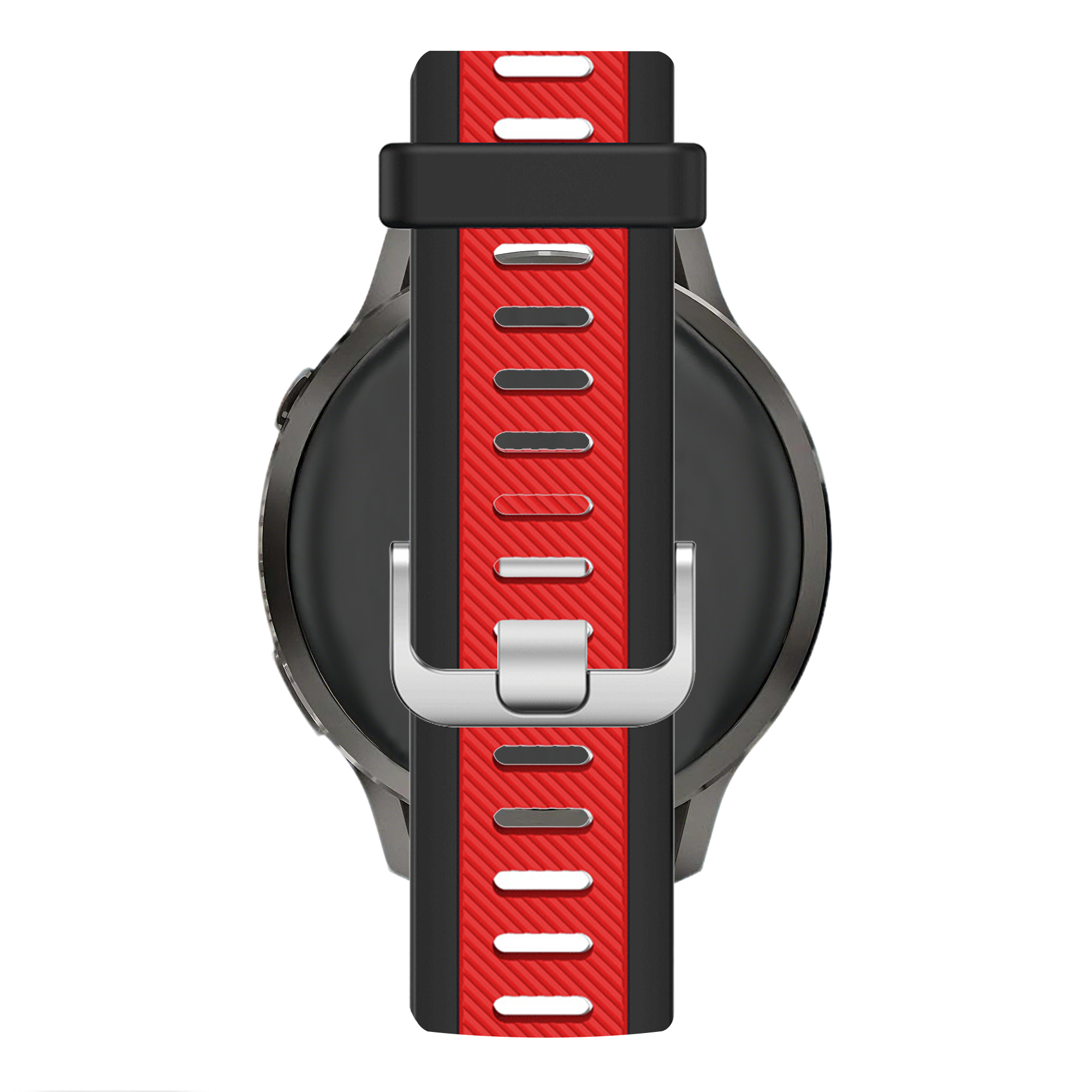 Bandz Garmin Vivoactive 3 Dual Buckled Sport Strap (Black/Red)