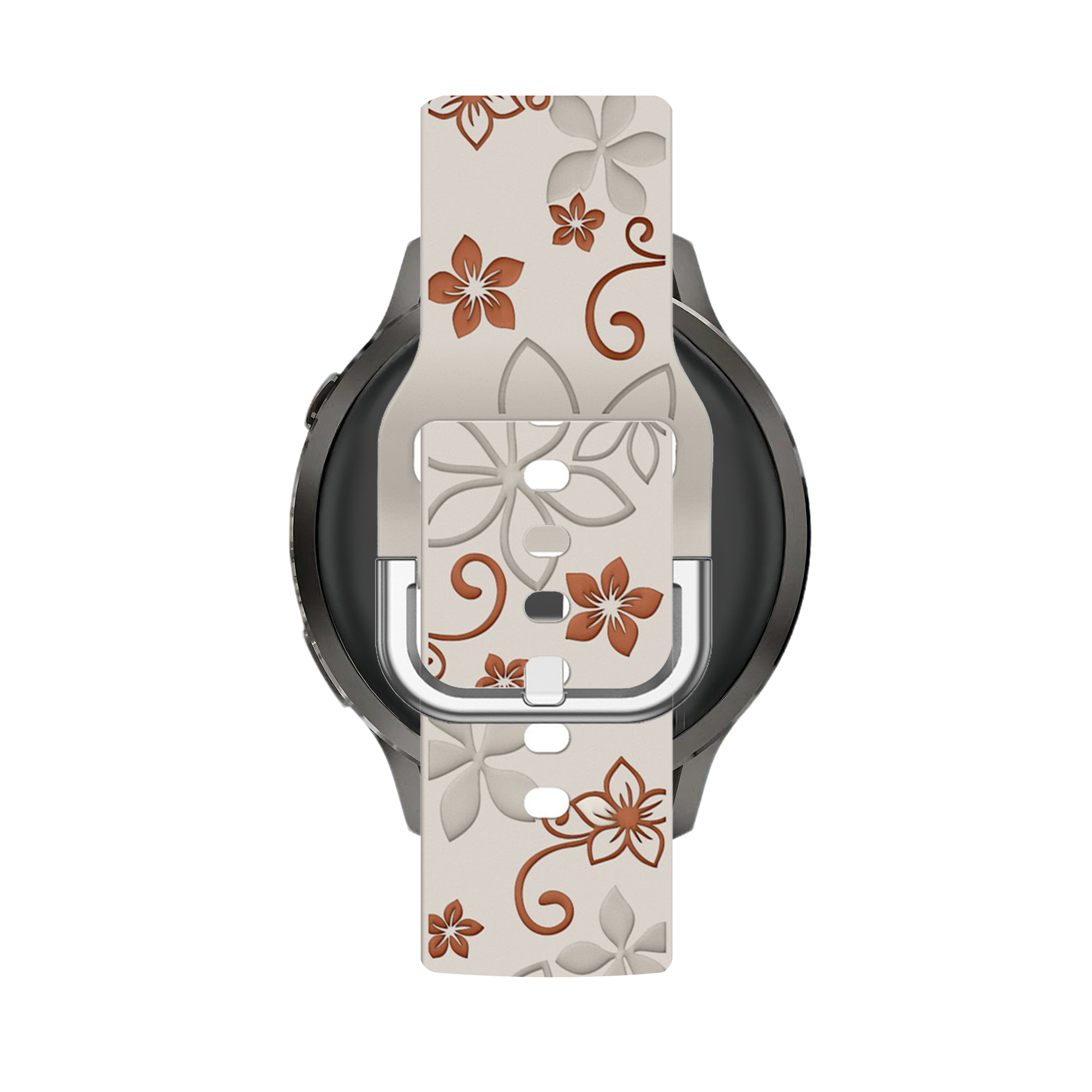 Bandz Correa silicona 'Flores' Garmin Forerunner 245 (blanco estrella/marrón)