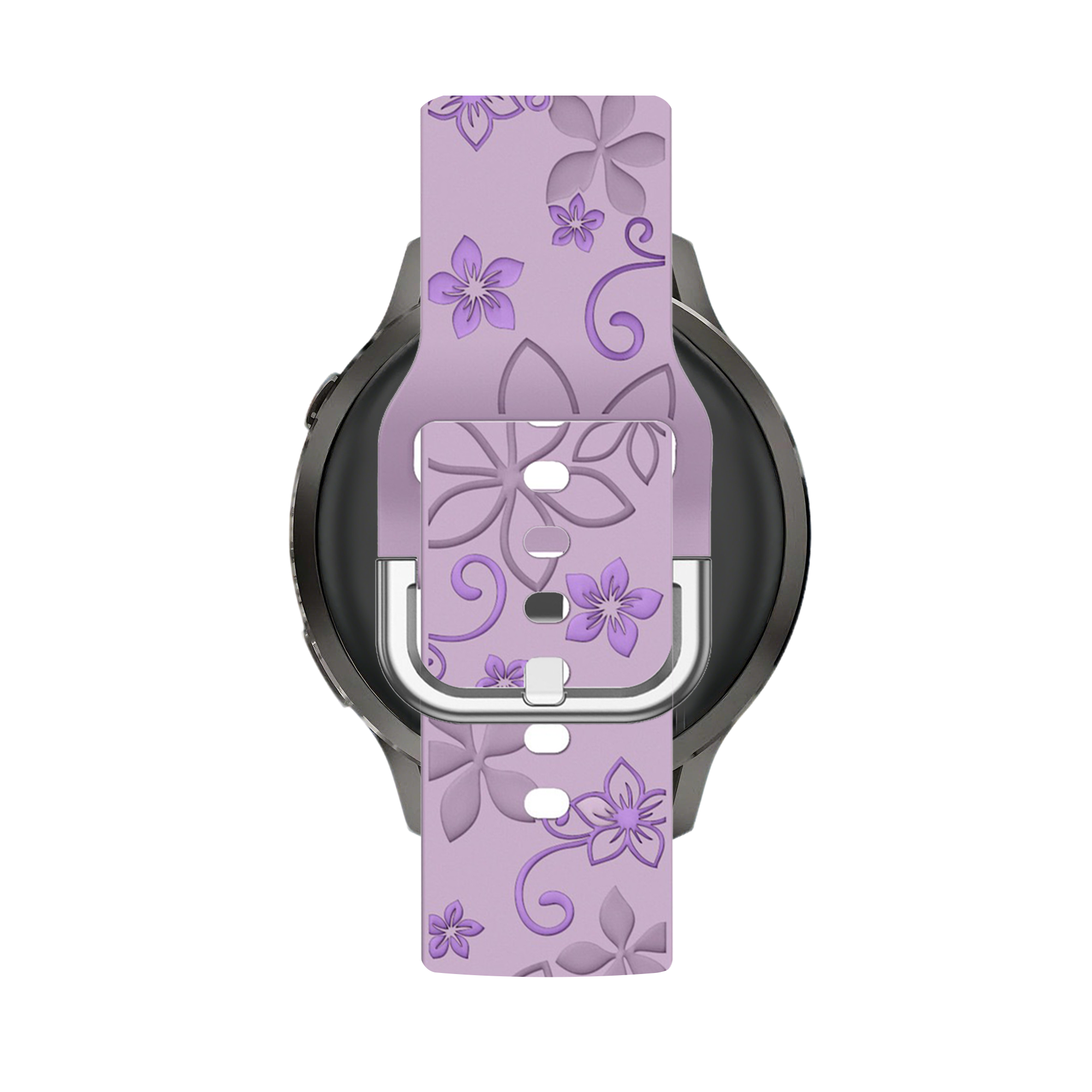 Bandz Garmin Approach S44 Silicone Strap 'Flowers' (Lilac/Purple)