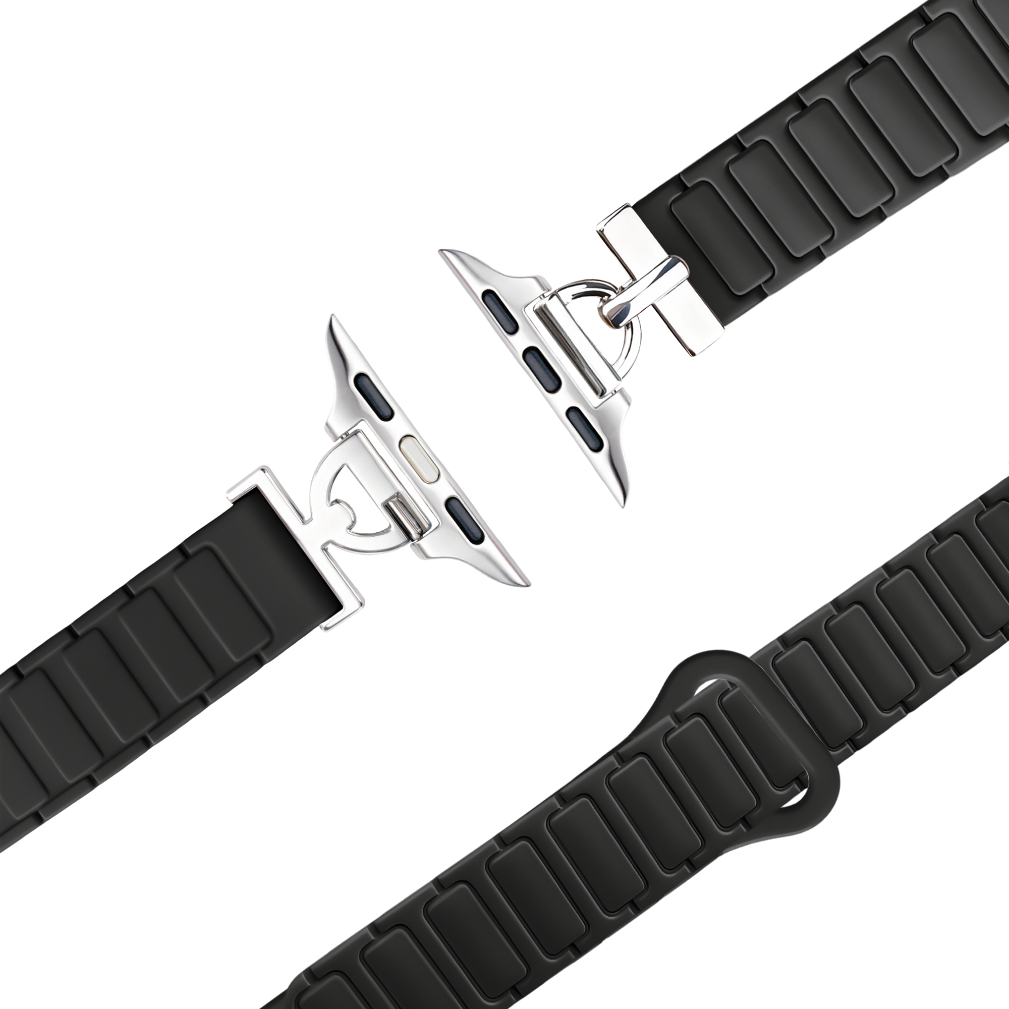 Bandz Correa silicona magnético 'fino' Apple Watch (negro)