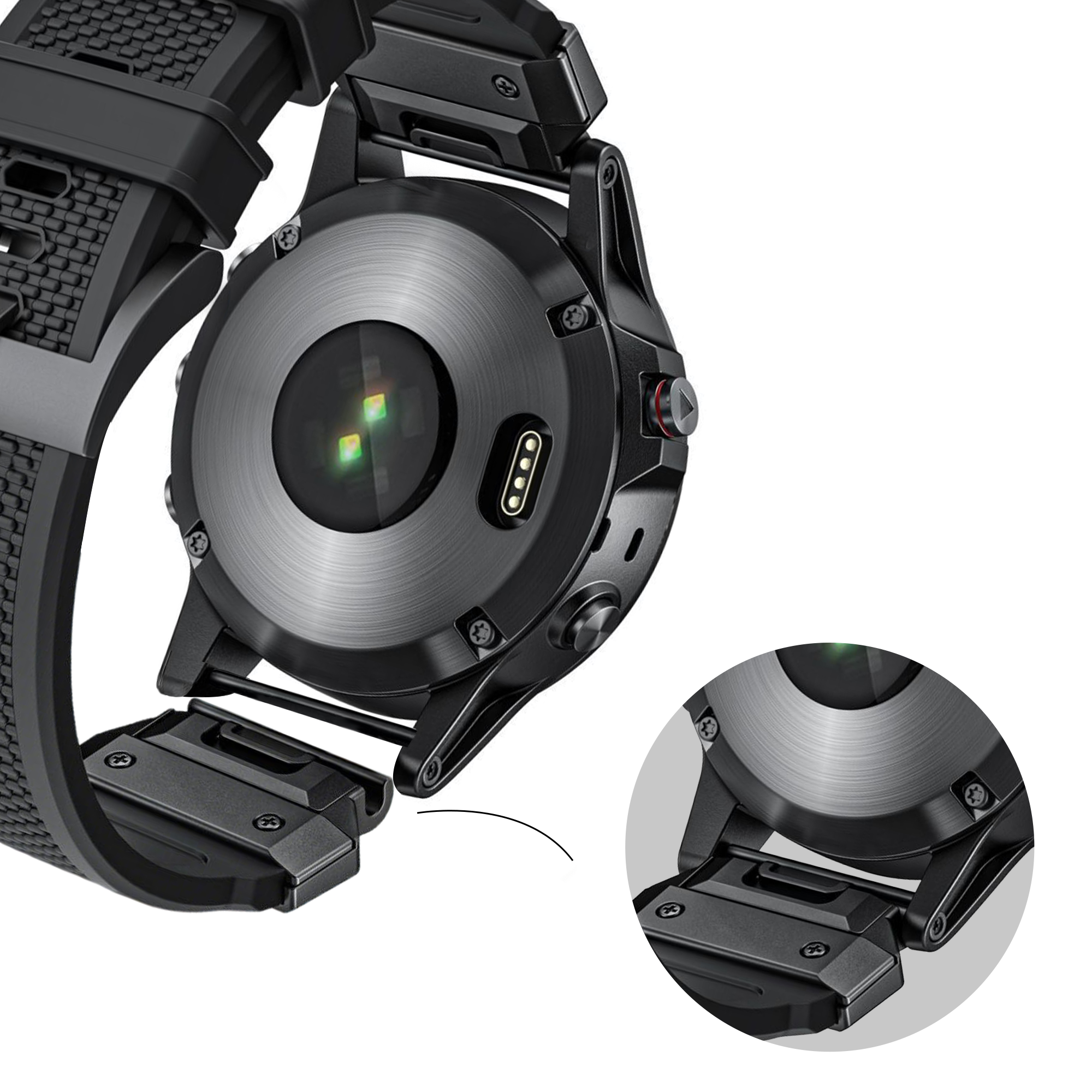 Bandz Correa silicona 'Explorer' Garmin Tactix 8 - 51mm (negro)