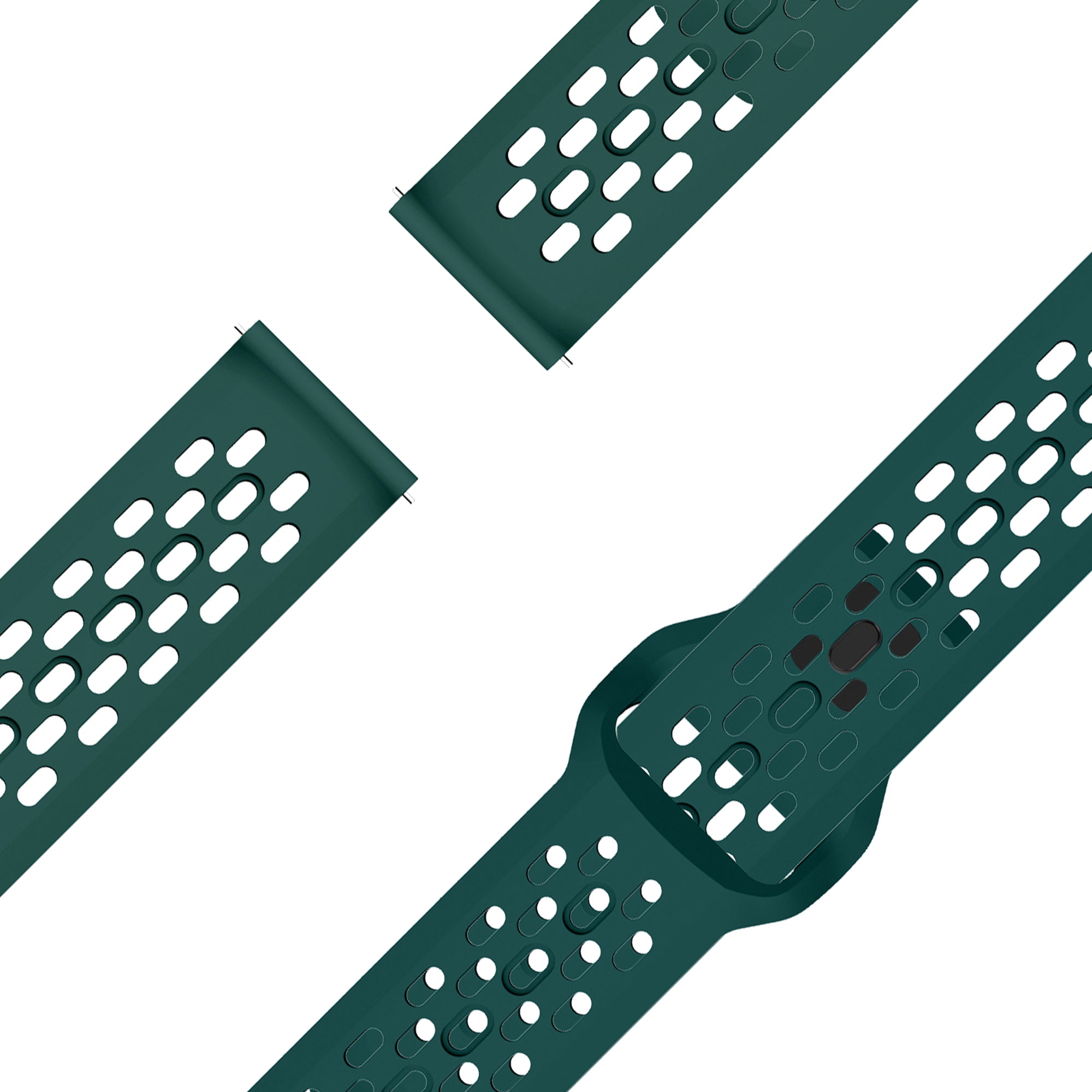 Bandz Garmin Vivomove Sport Silicone Strap 'Air' (Dark Green)