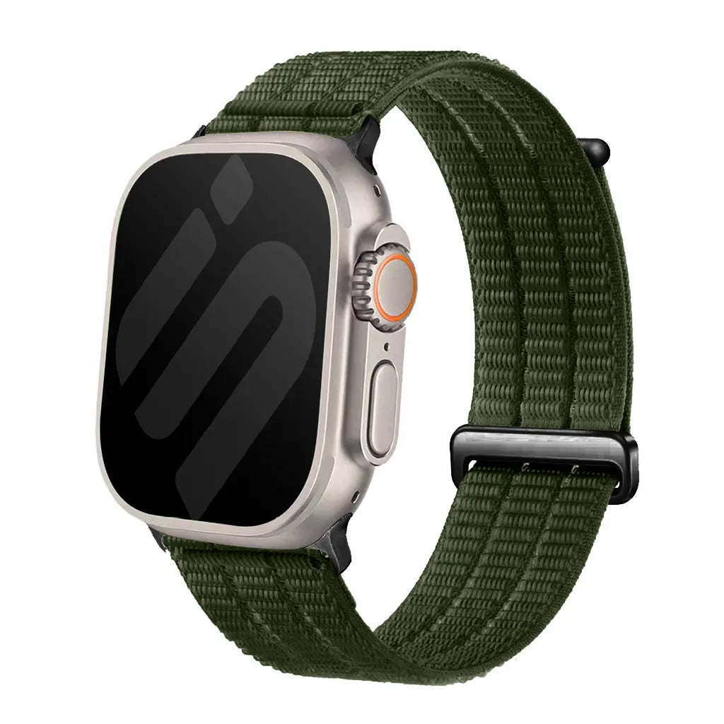 Correa nylon air Apple Watch (verde oscuro)