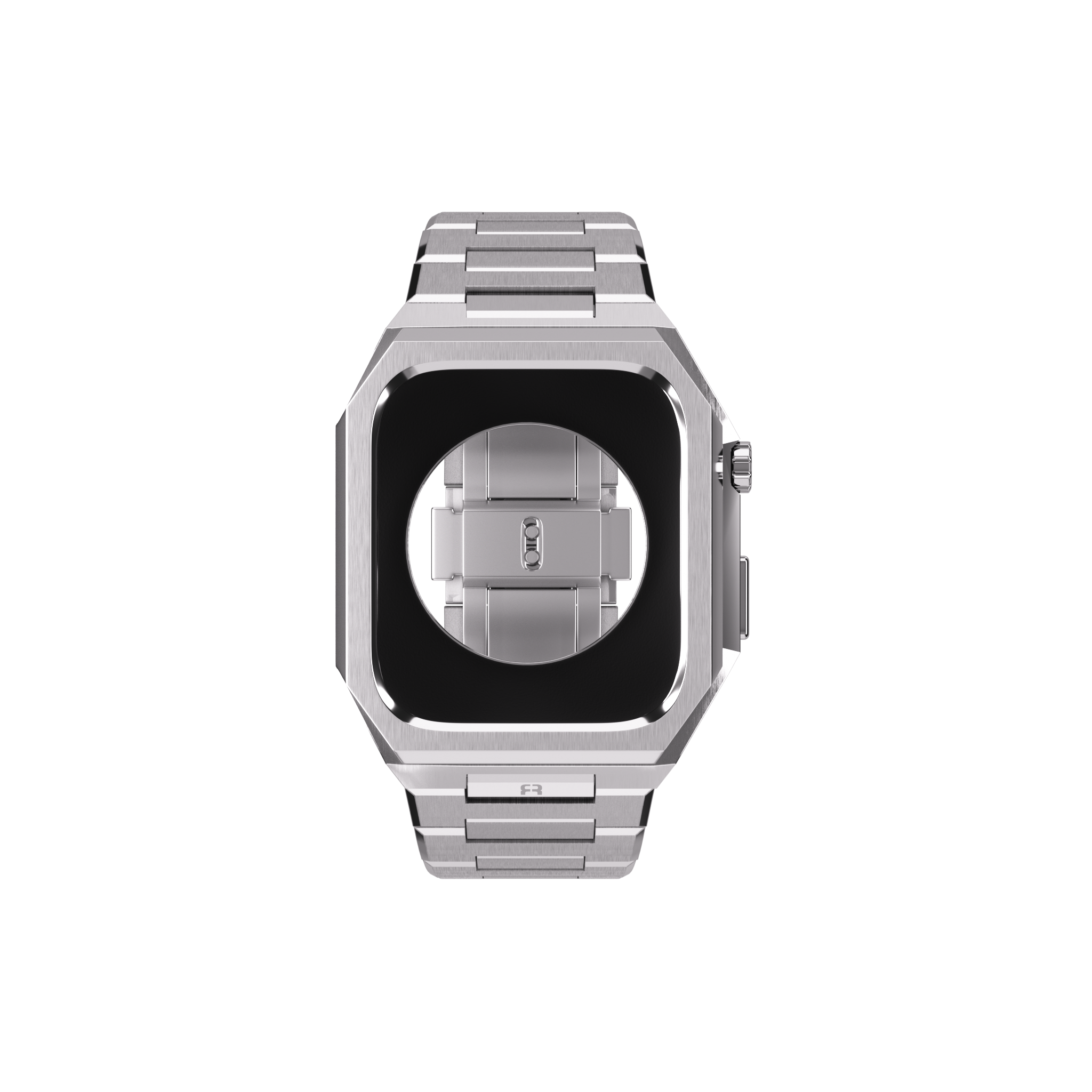 Reqior Funda con correa de acero 'Nautilus' Apple Watch 45mm (plateado)