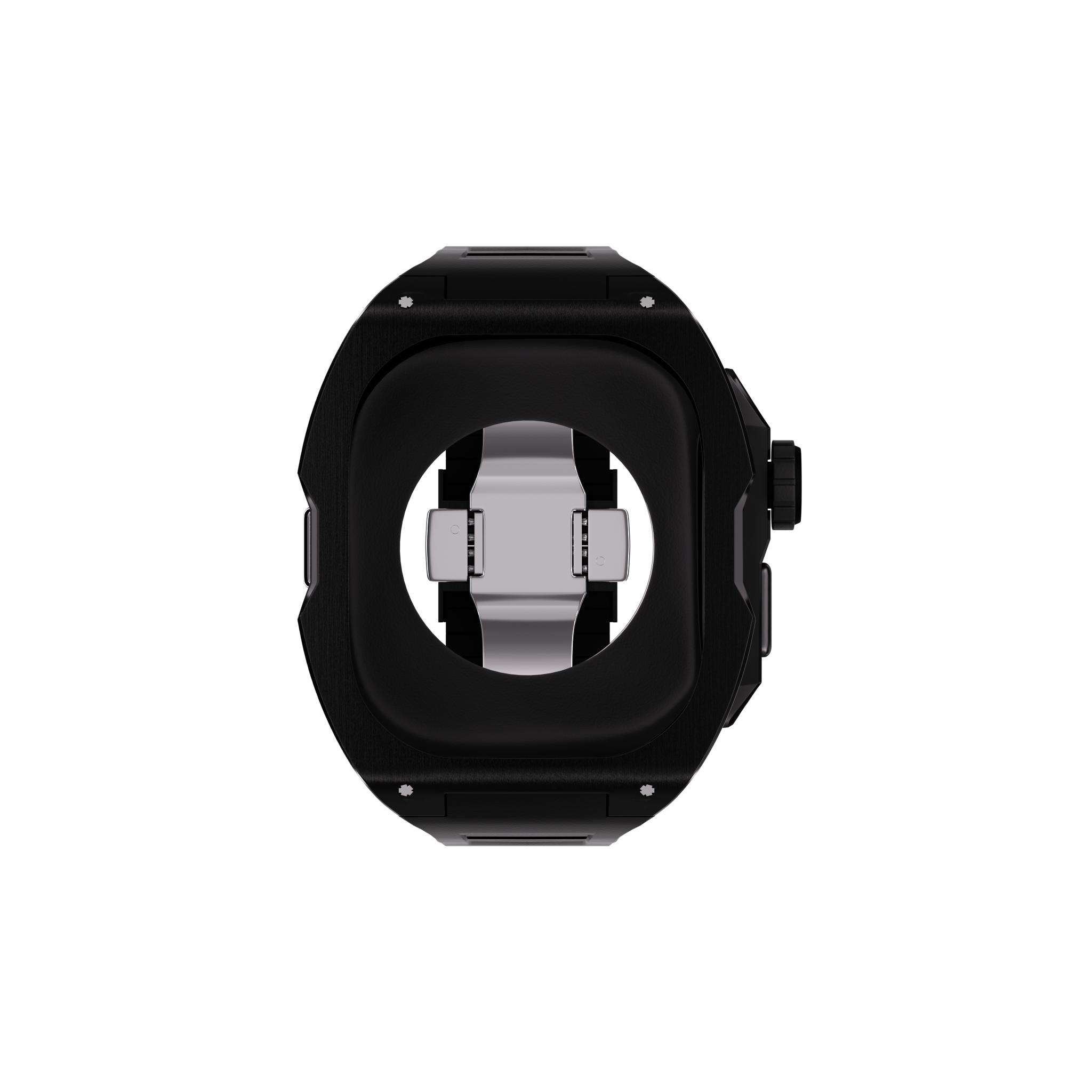 Reqior Apple Watch Ultra Case with Rubber Strap (Black)