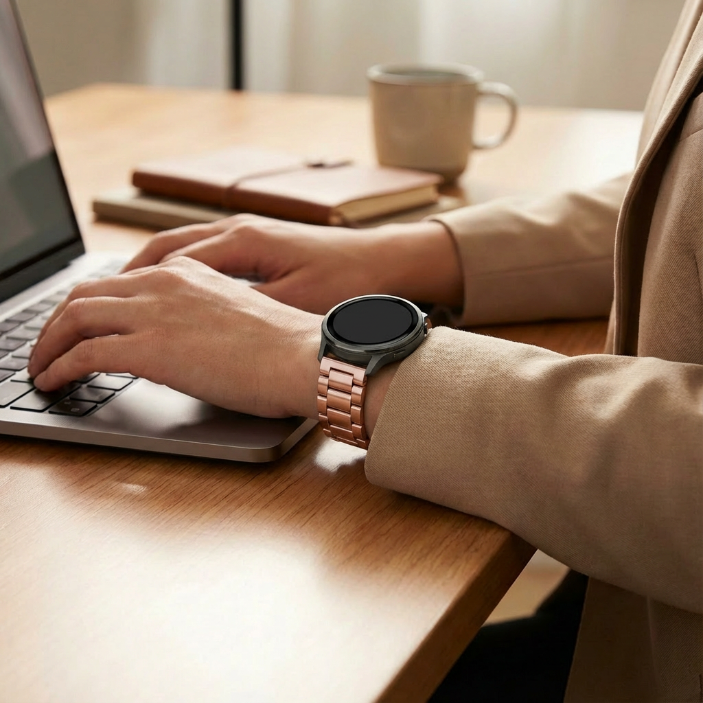 Bandz Correa acero 'Classic' Garmin Vivomove Style (rosa)